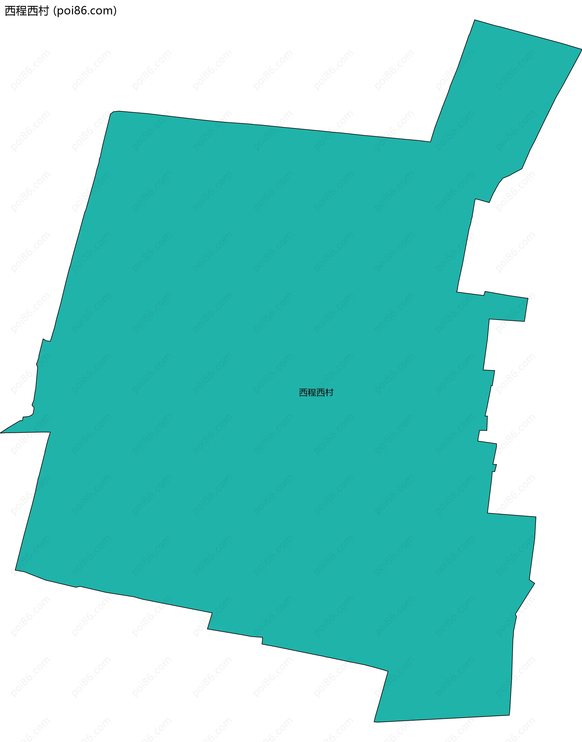 西程西村边界地图