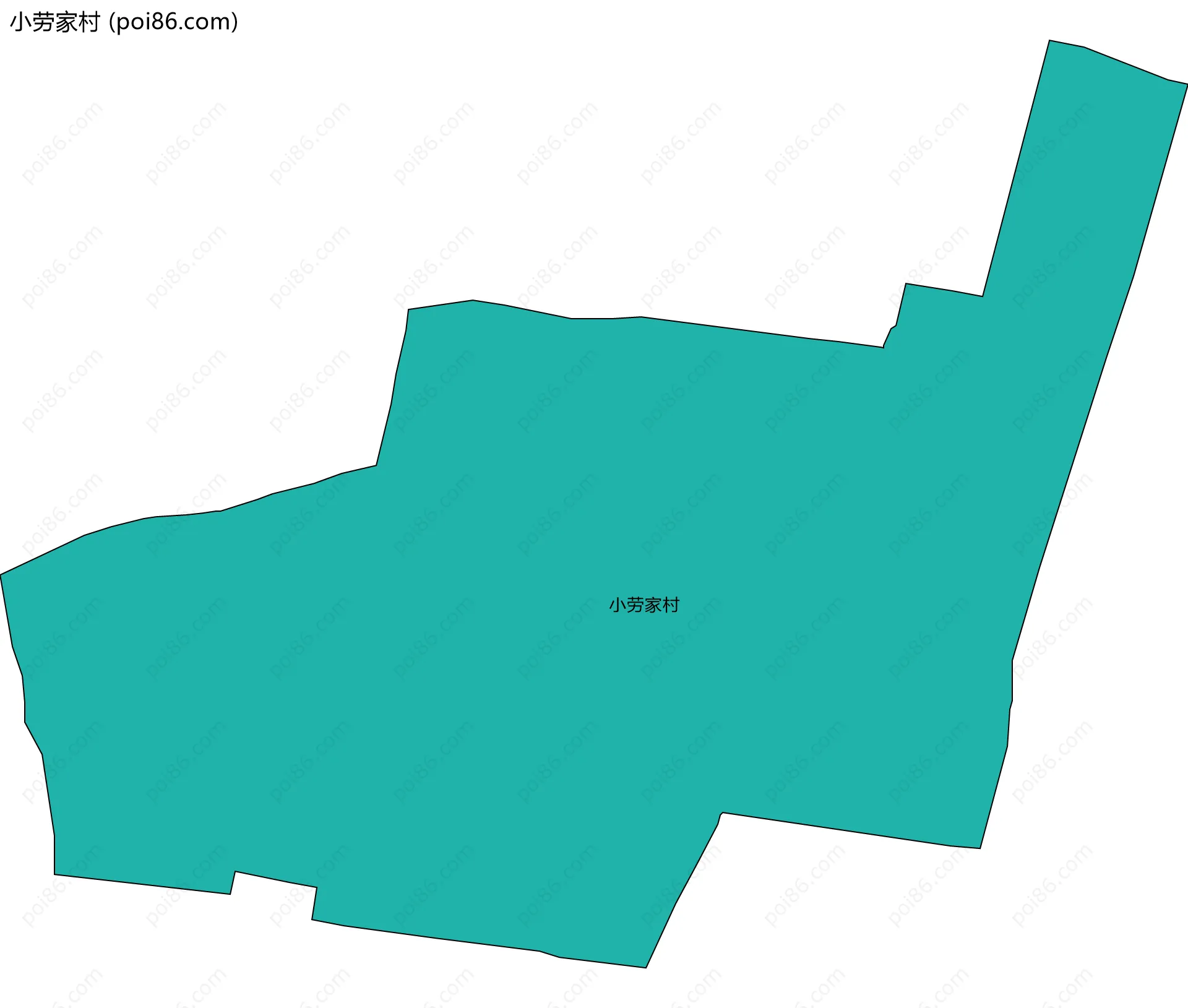 小劳家村边界地图