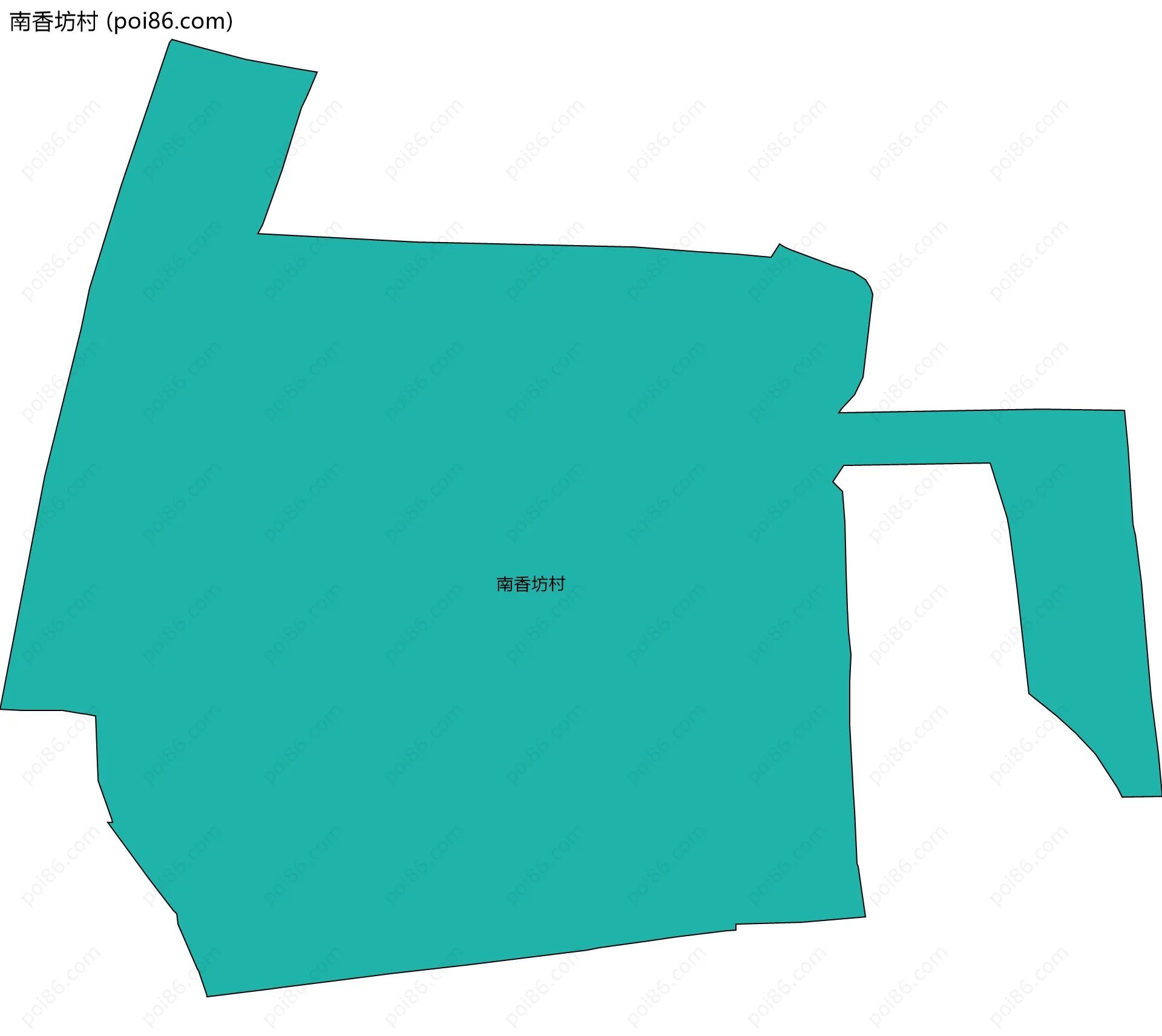 南香坊村边界地图