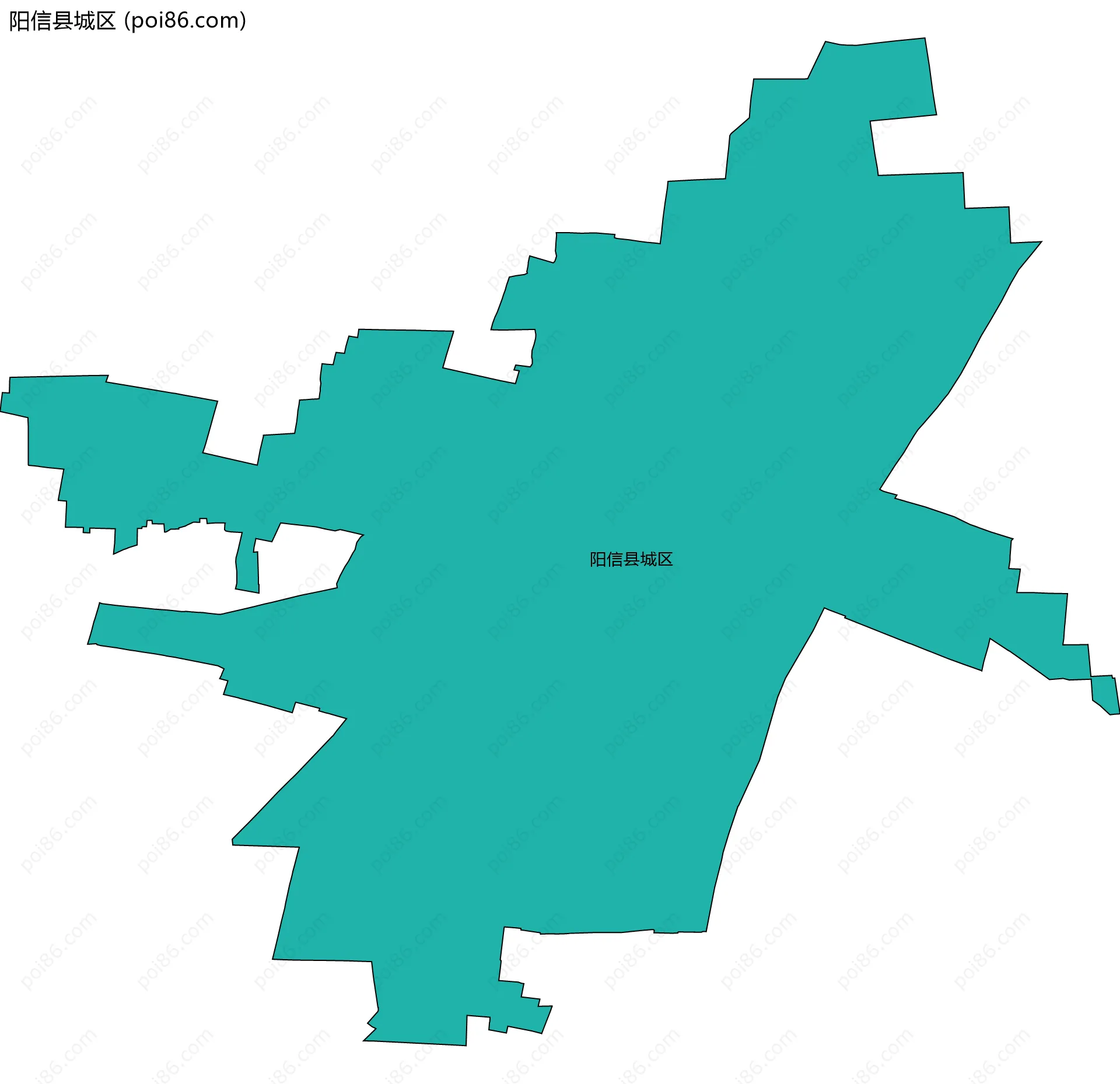 阳信县城区边界地图