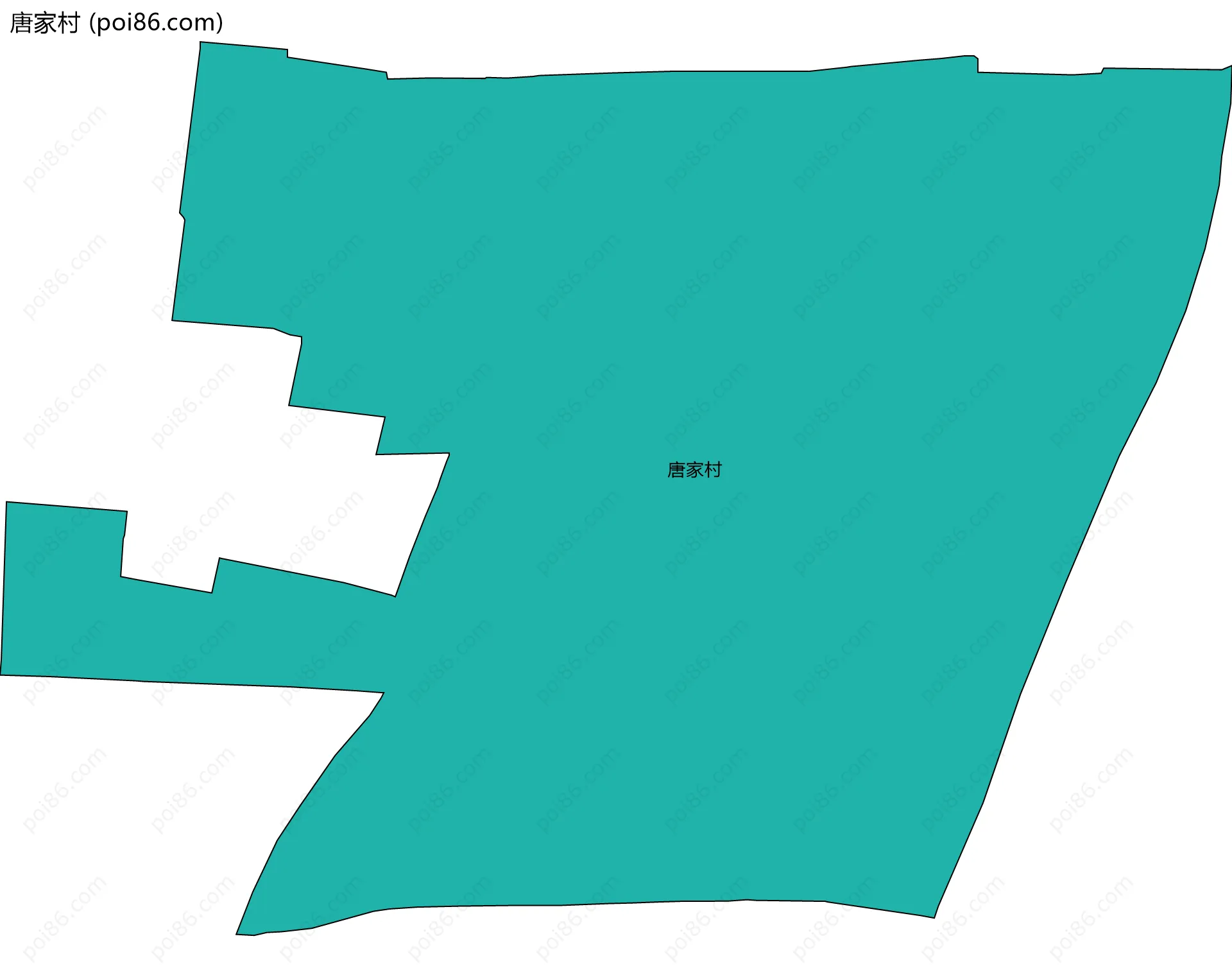 唐家村边界地图