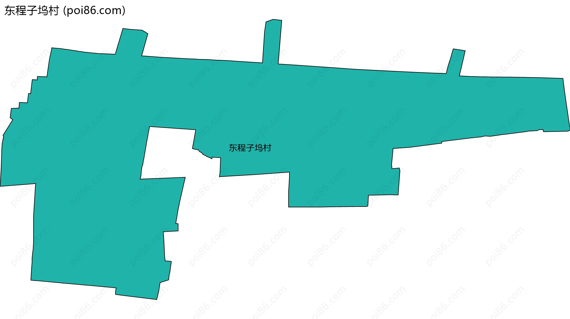 东程子坞村边界地图