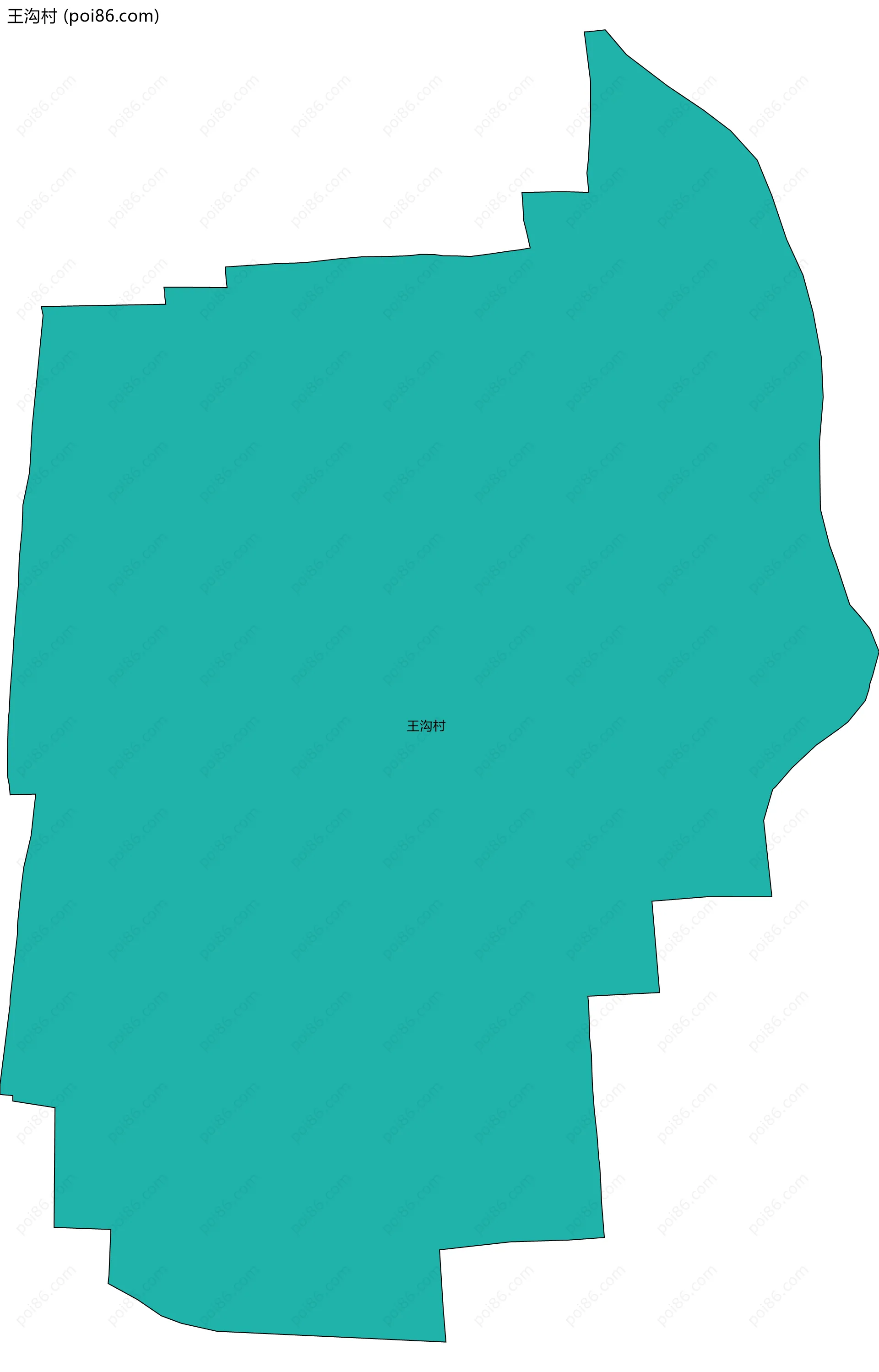 王沟村边界地图