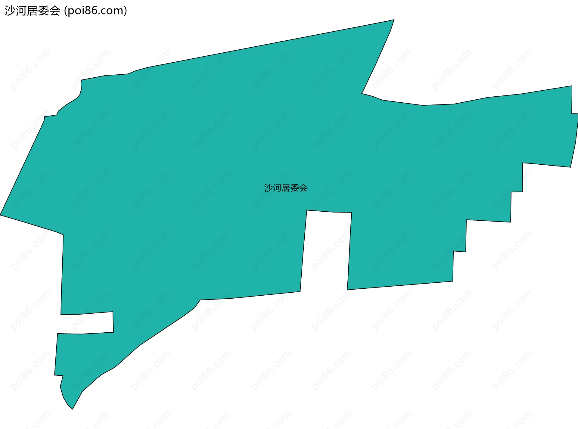沙河居委会边界地图