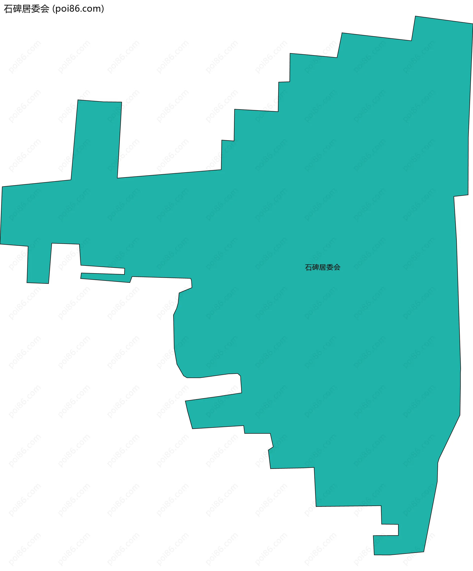 石碑居委会边界地图