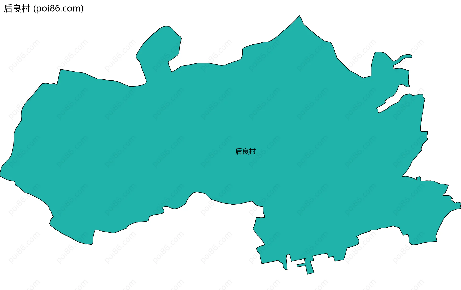 后良村边界地图