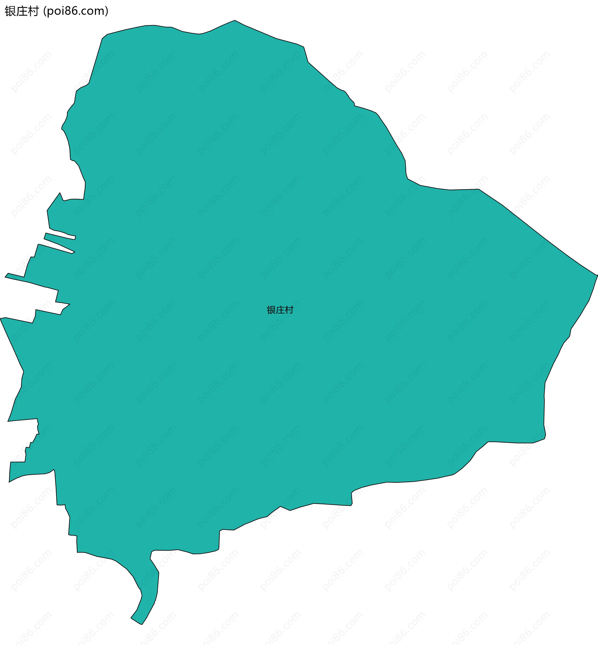 银庄村边界地图