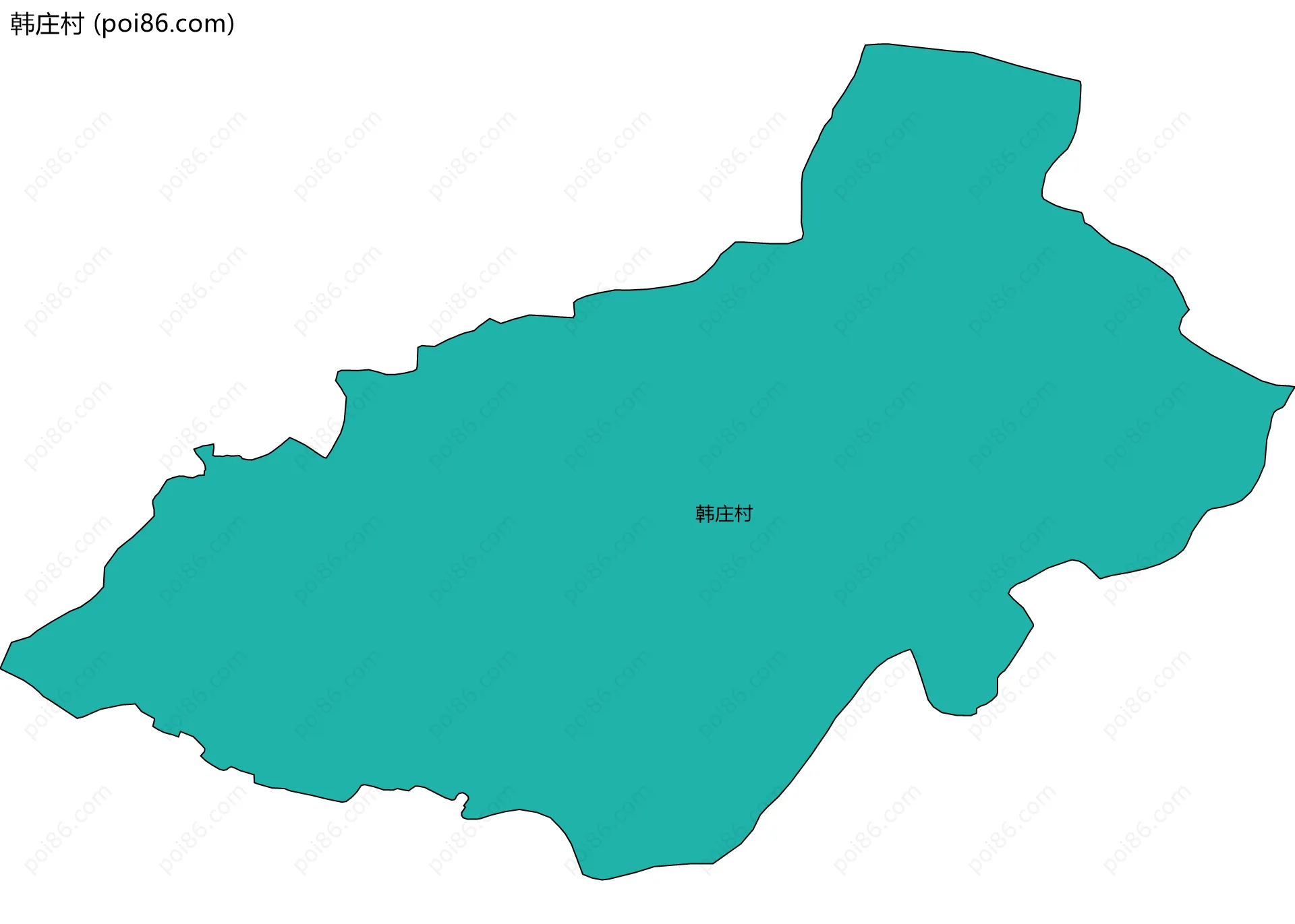 韩庄村边界地图