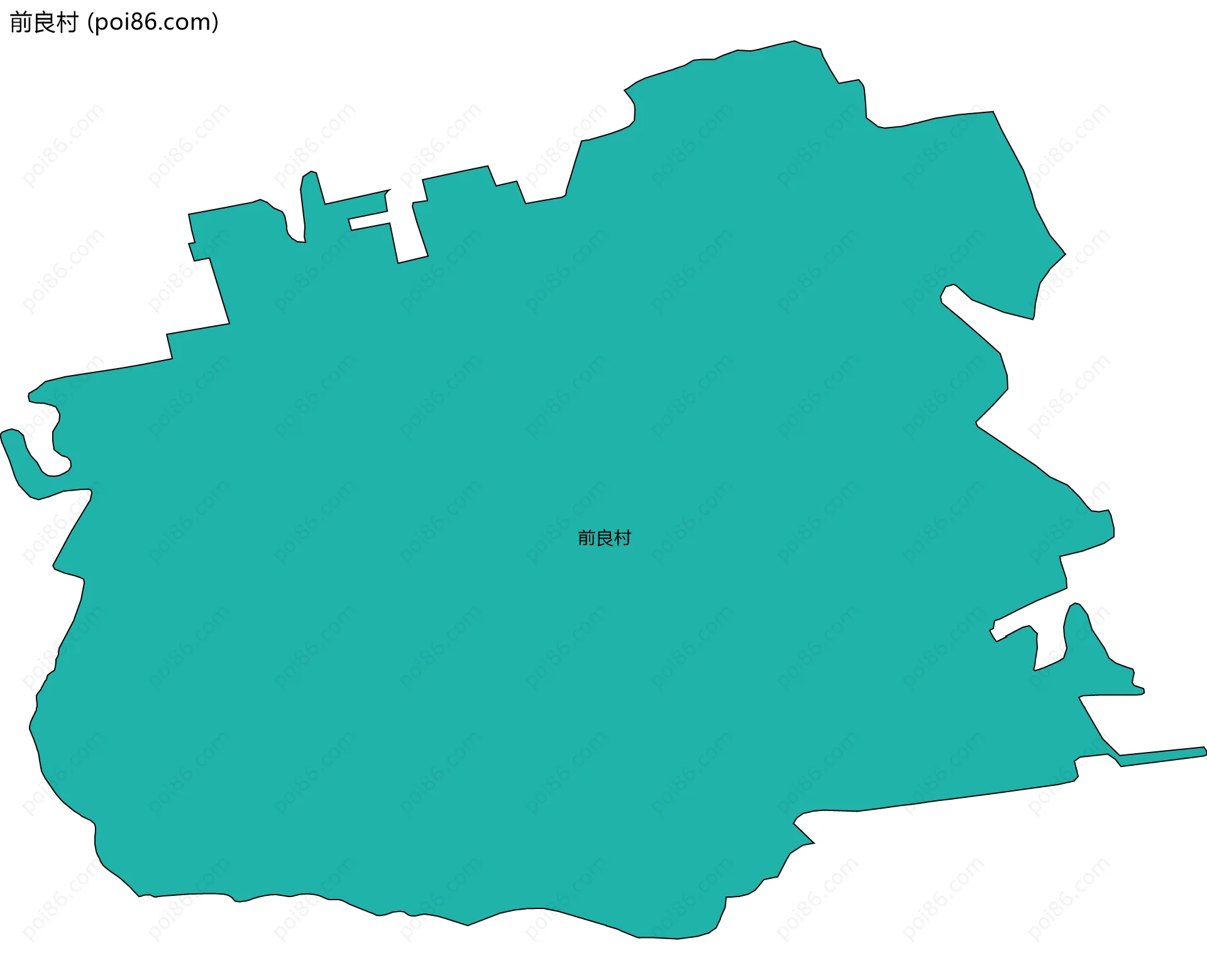 前良村边界地图