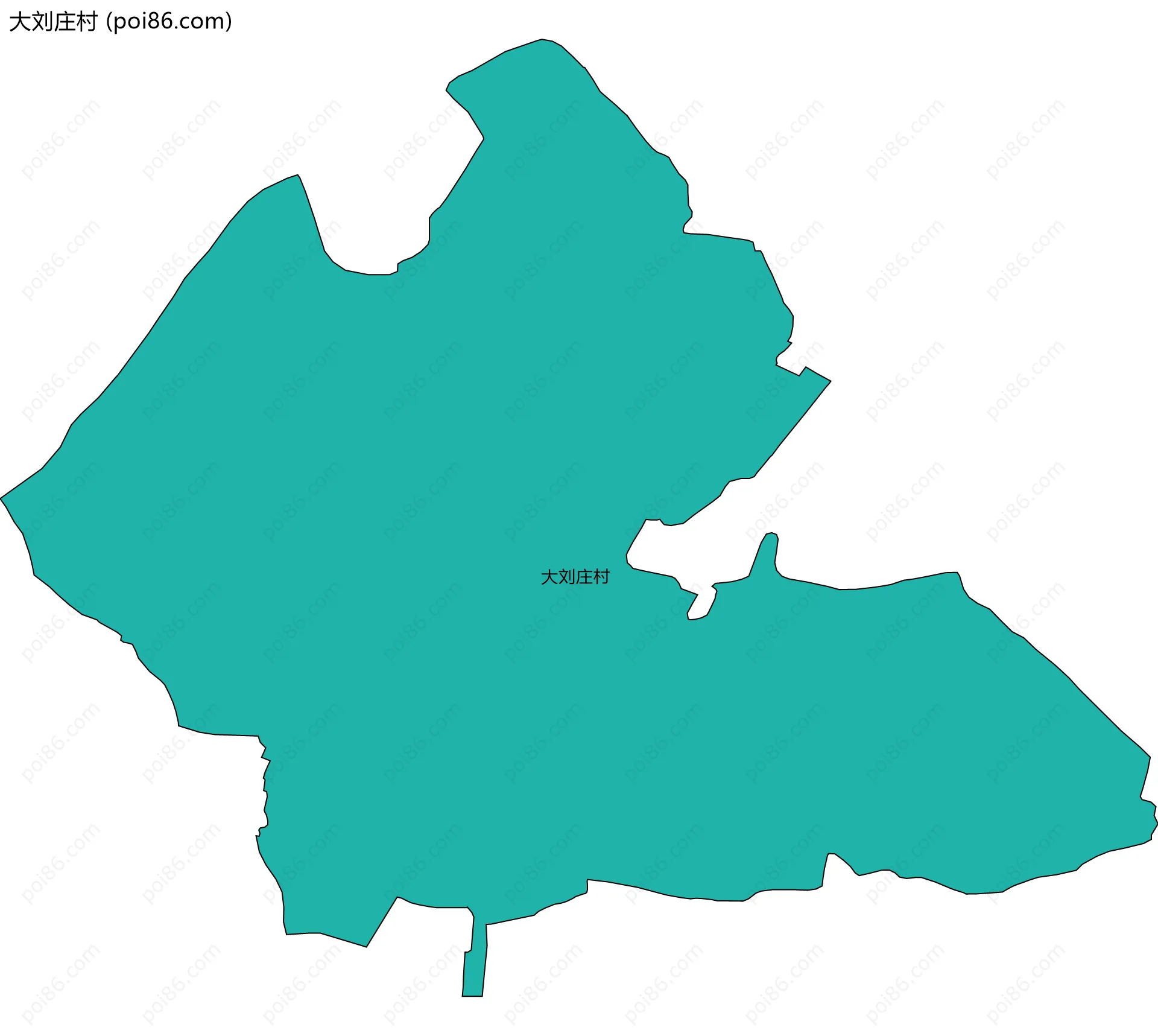 大刘庄村边界地图