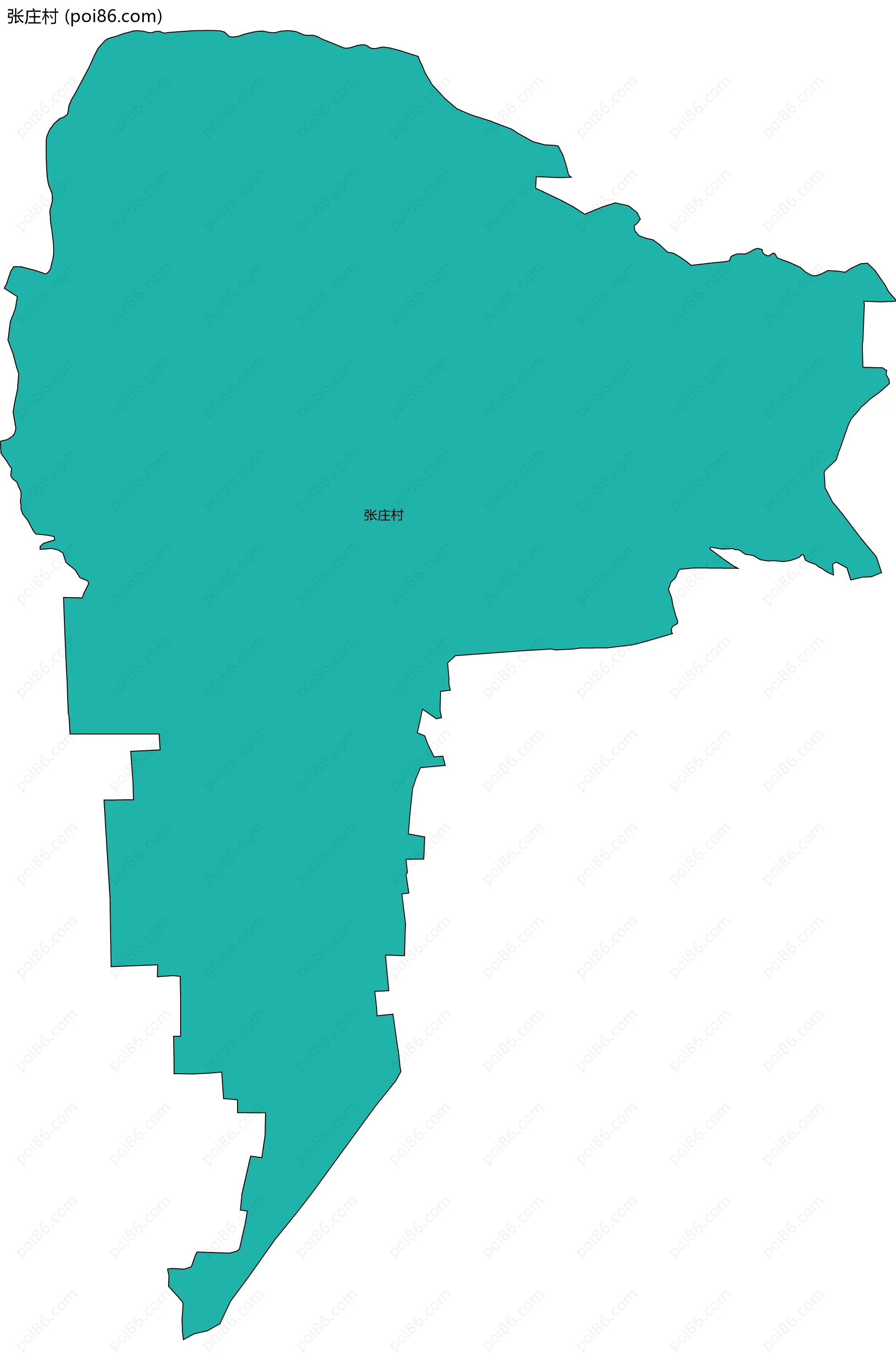 张庄村边界地图