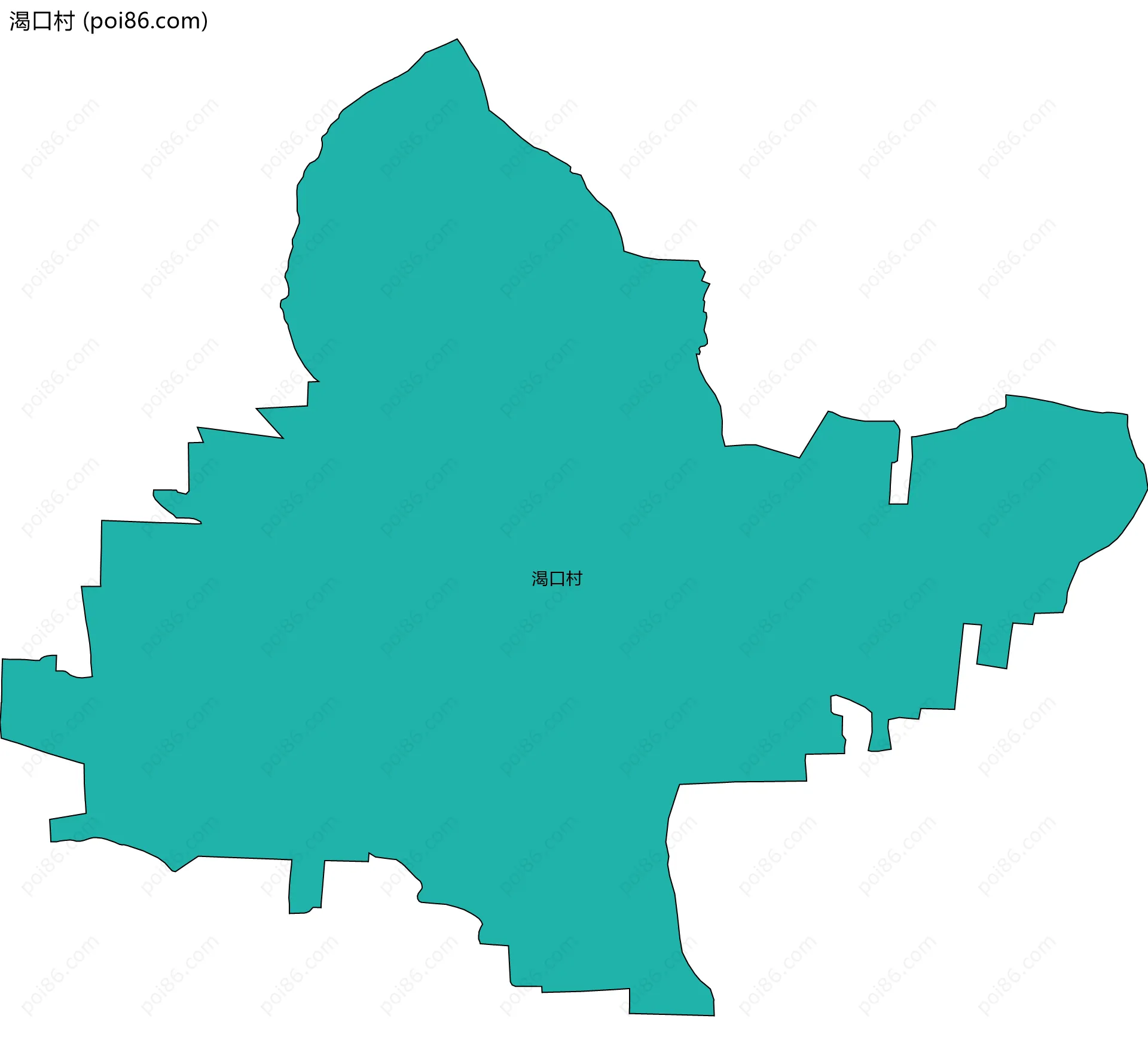 渴口村边界地图