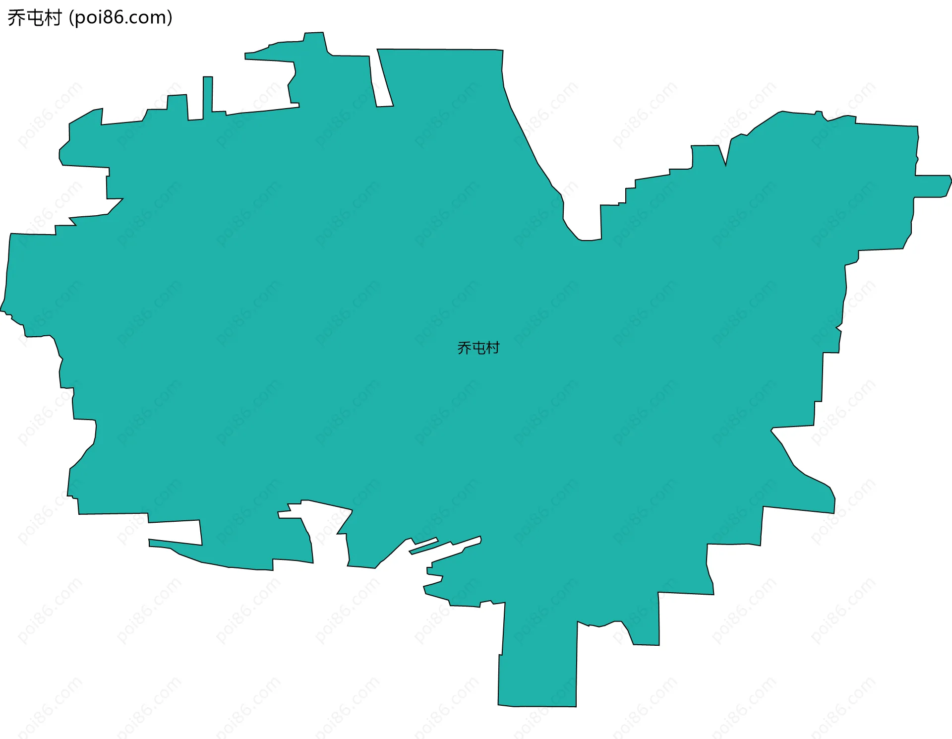 乔屯村边界地图
