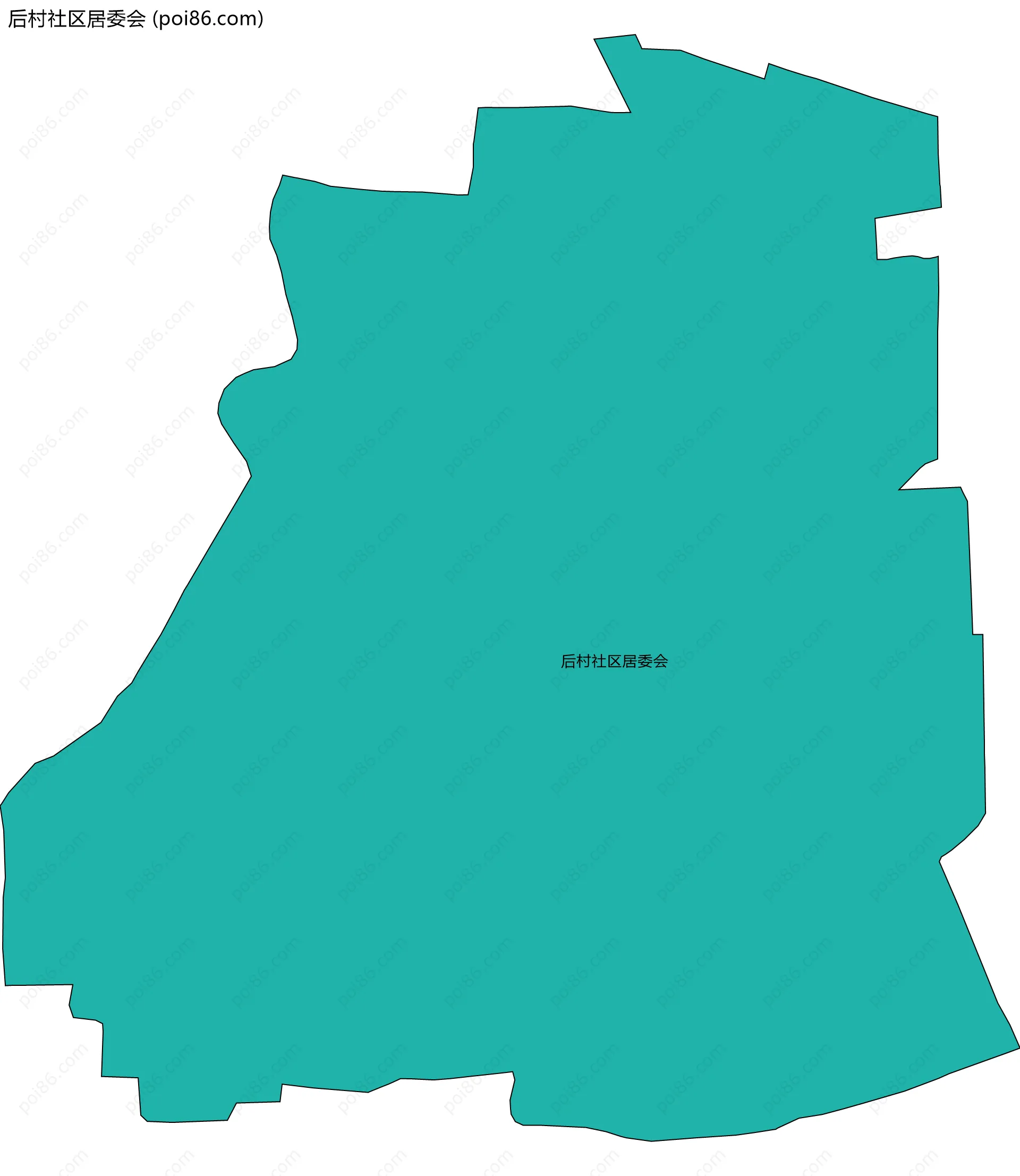 后村社区居委会边界地图