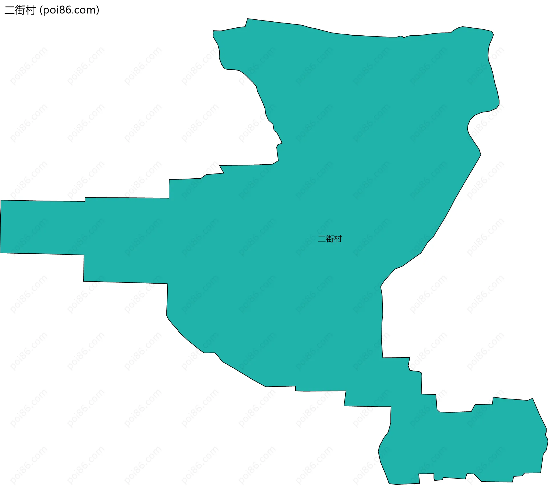 二街村边界地图