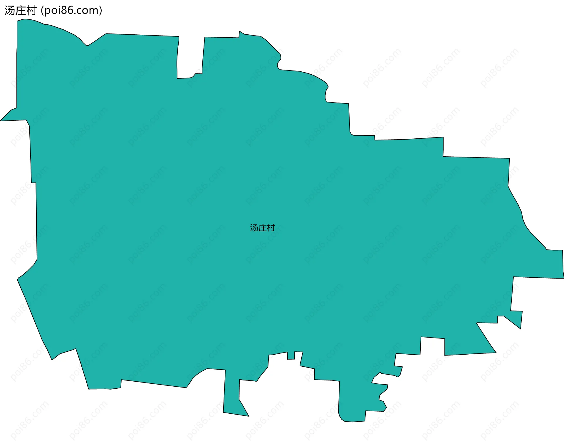 汤庄村边界地图