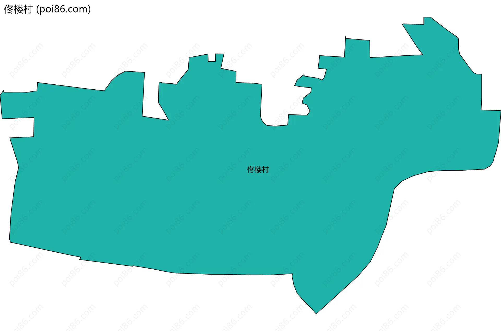 佟楼村边界地图