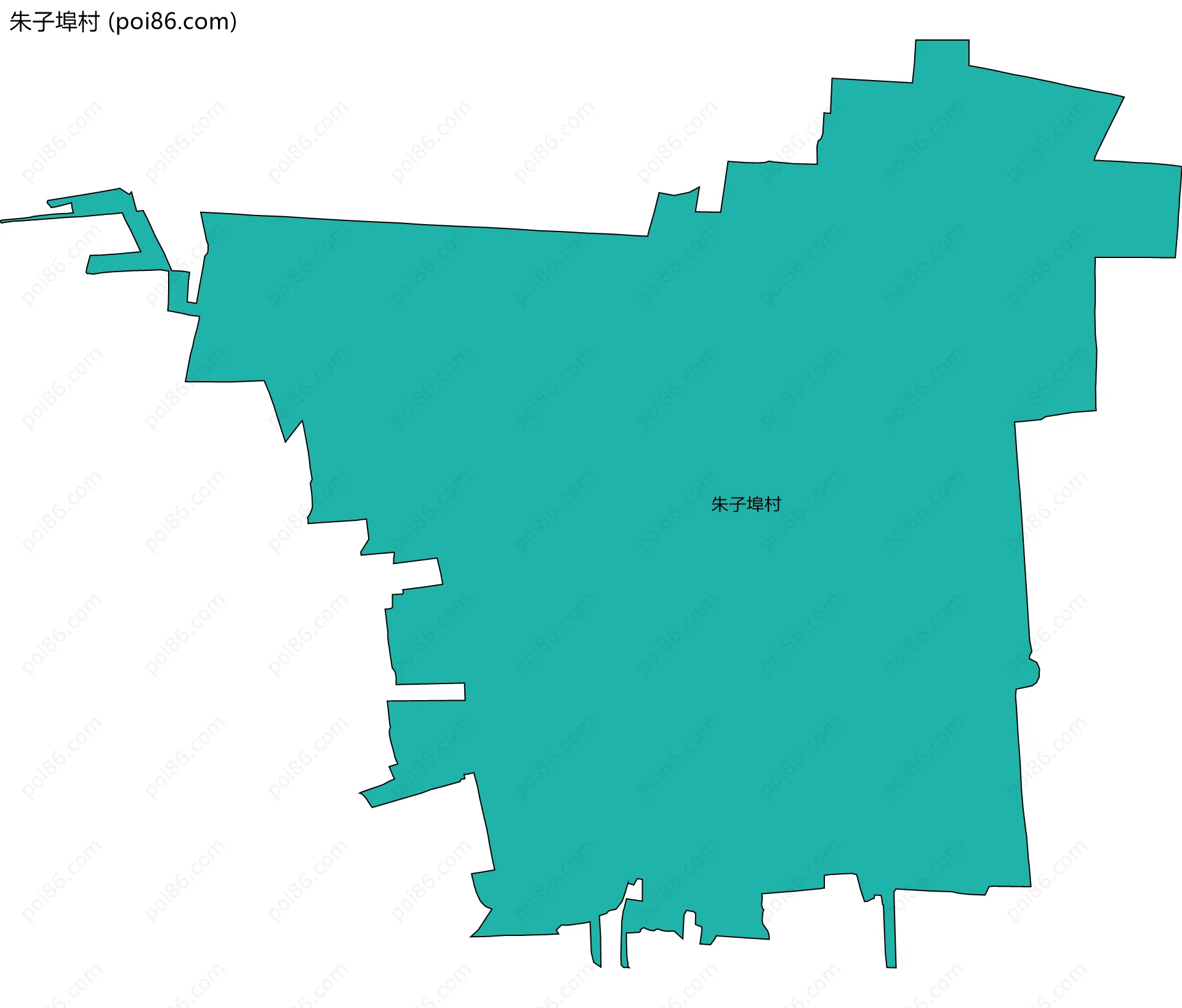 朱子埠村边界地图