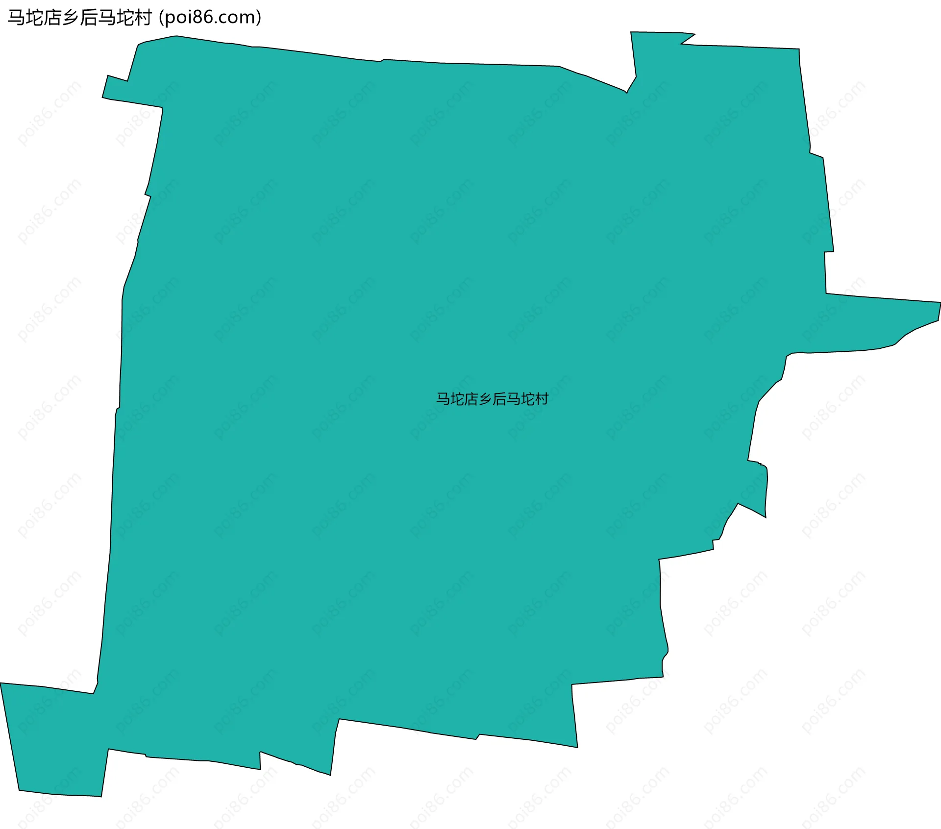 马坨店乡后马坨村边界地图