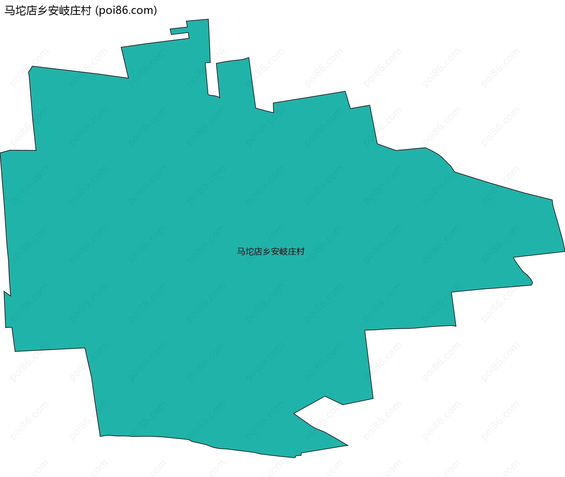马坨店乡安岐庄村边界地图