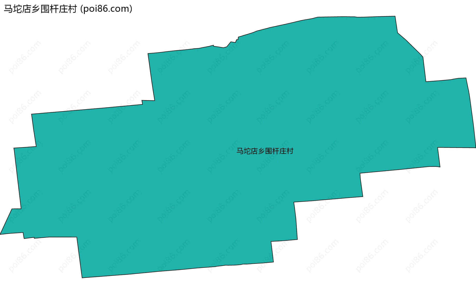 马坨店乡围杆庄村边界地图