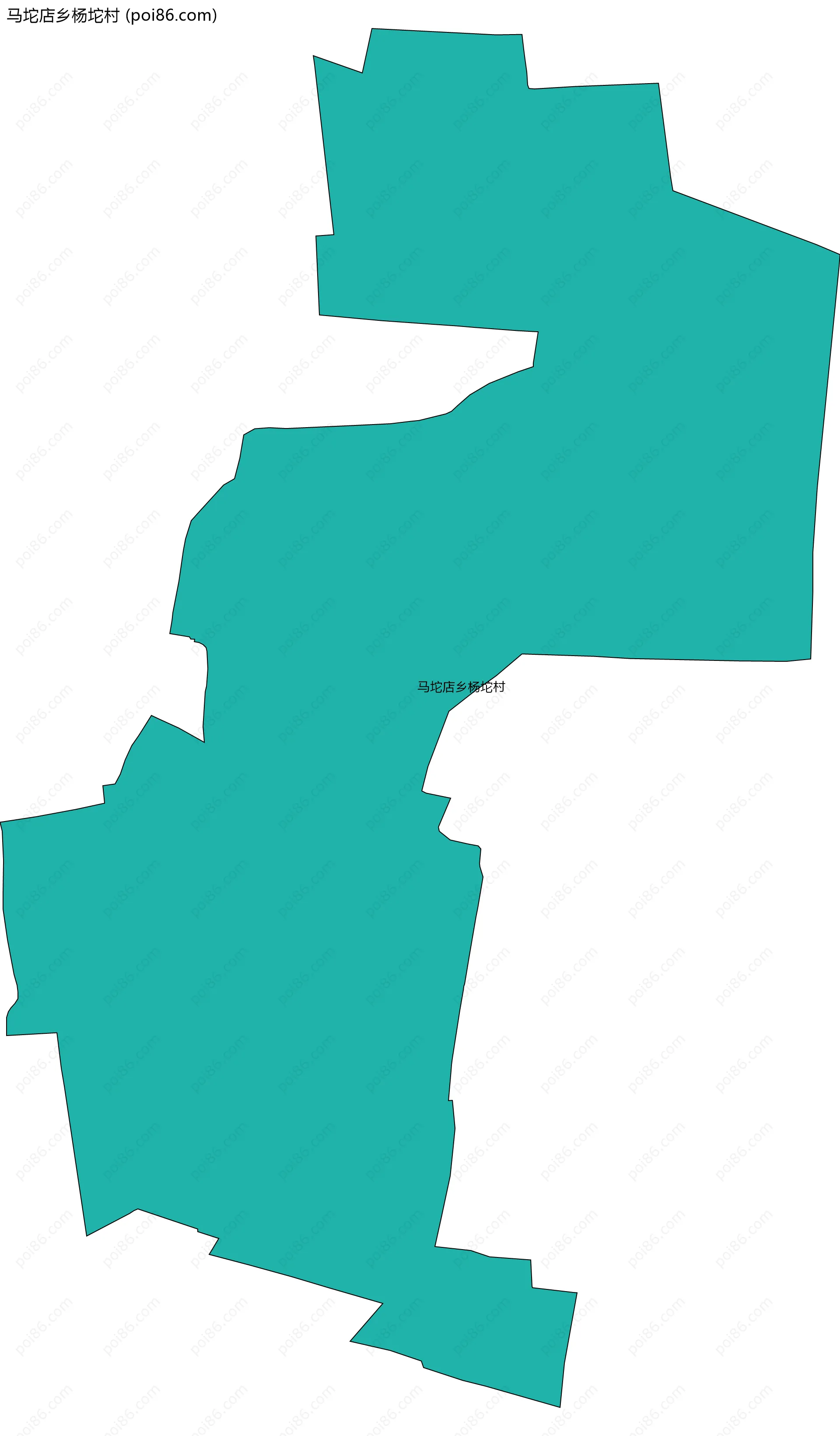 马坨店乡杨坨村边界地图