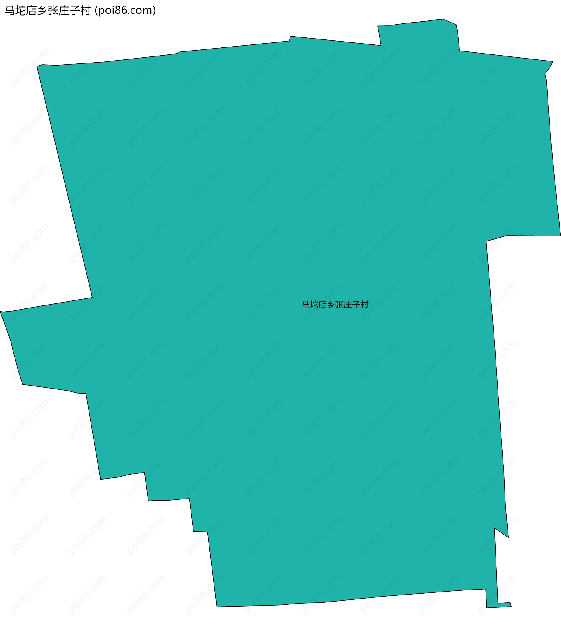 马坨店乡张庄子村边界地图