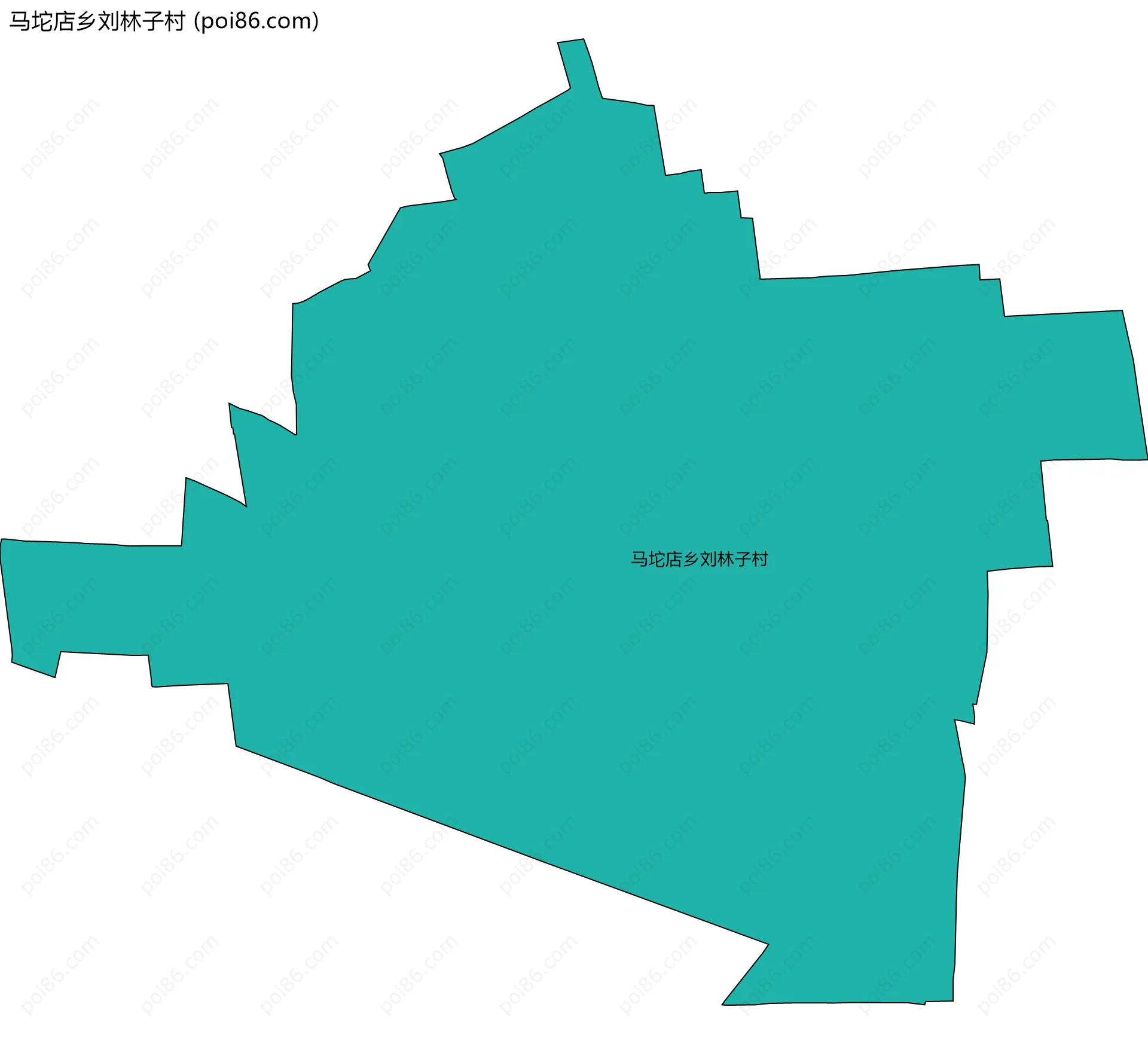 马坨店乡刘林子村边界地图