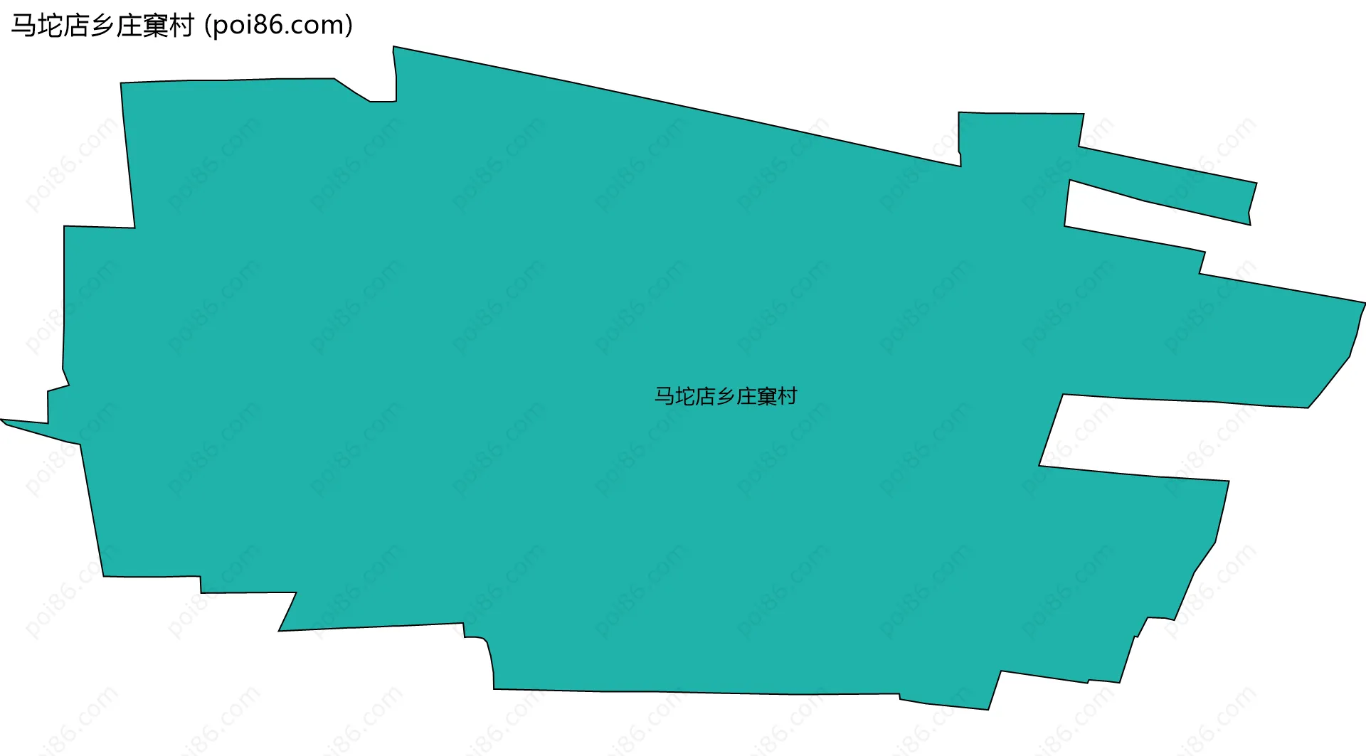 马坨店乡庄窠村边界地图