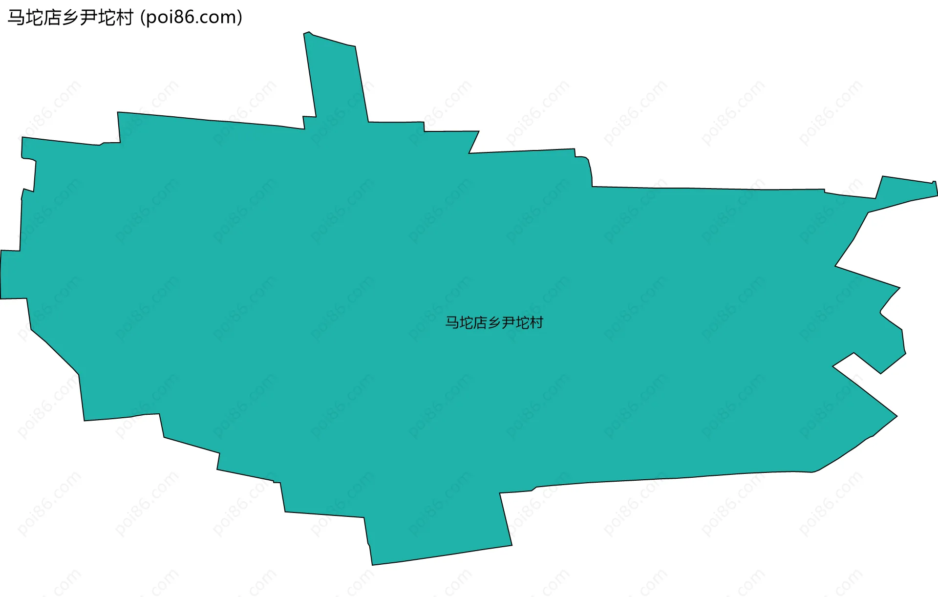 马坨店乡尹坨村边界地图