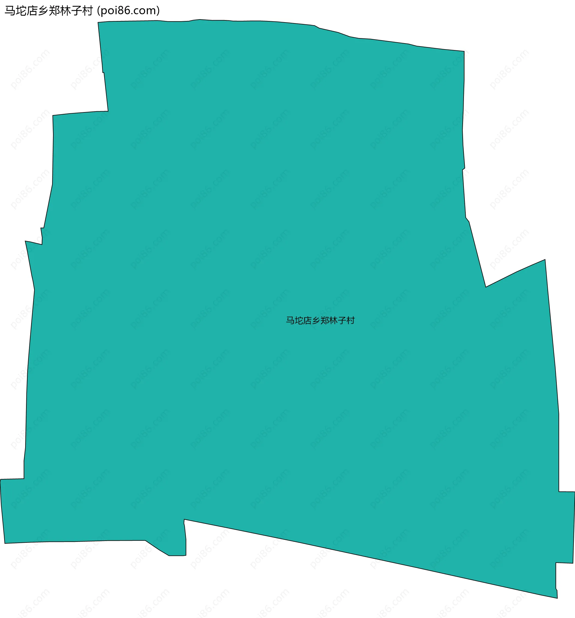 马坨店乡郑林子村边界地图