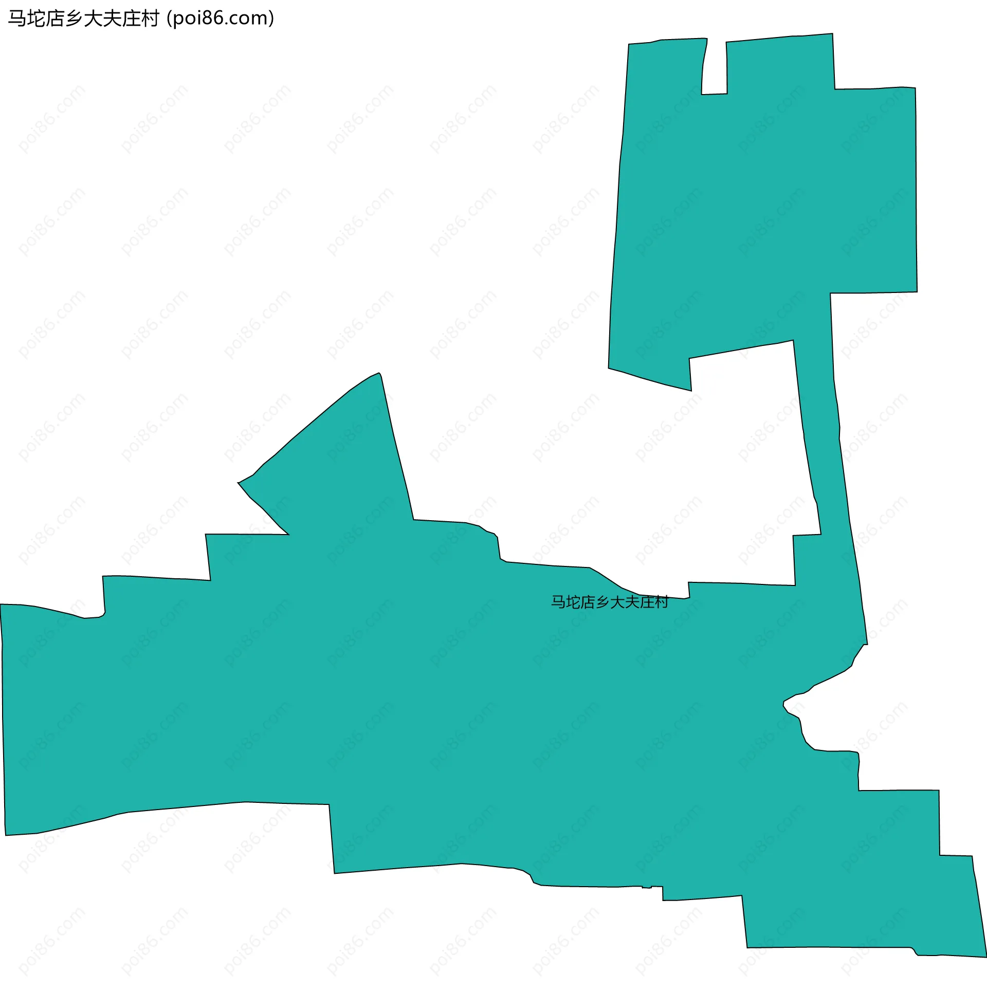马坨店乡大夫庄村边界地图