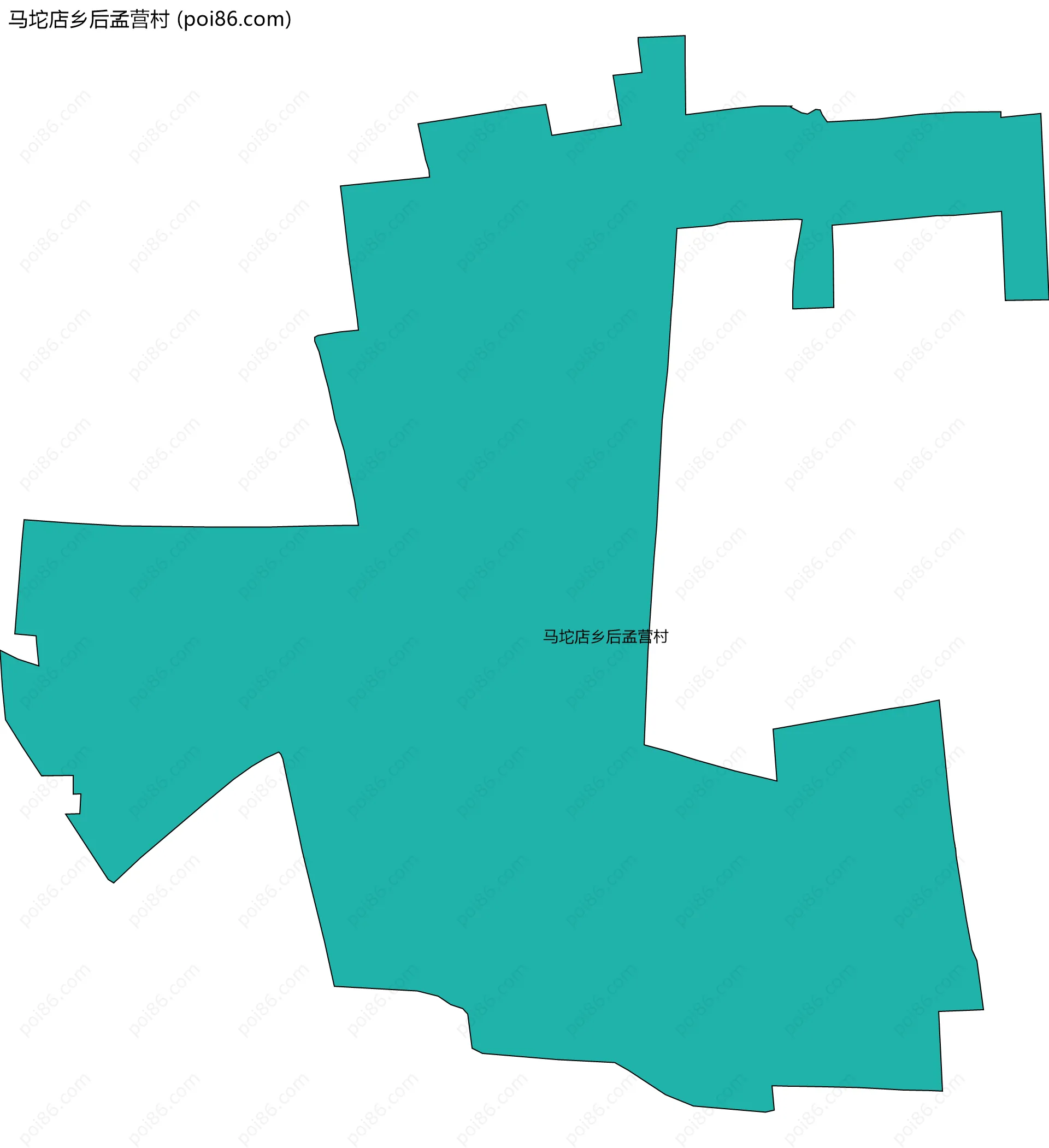 马坨店乡后孟营村边界地图