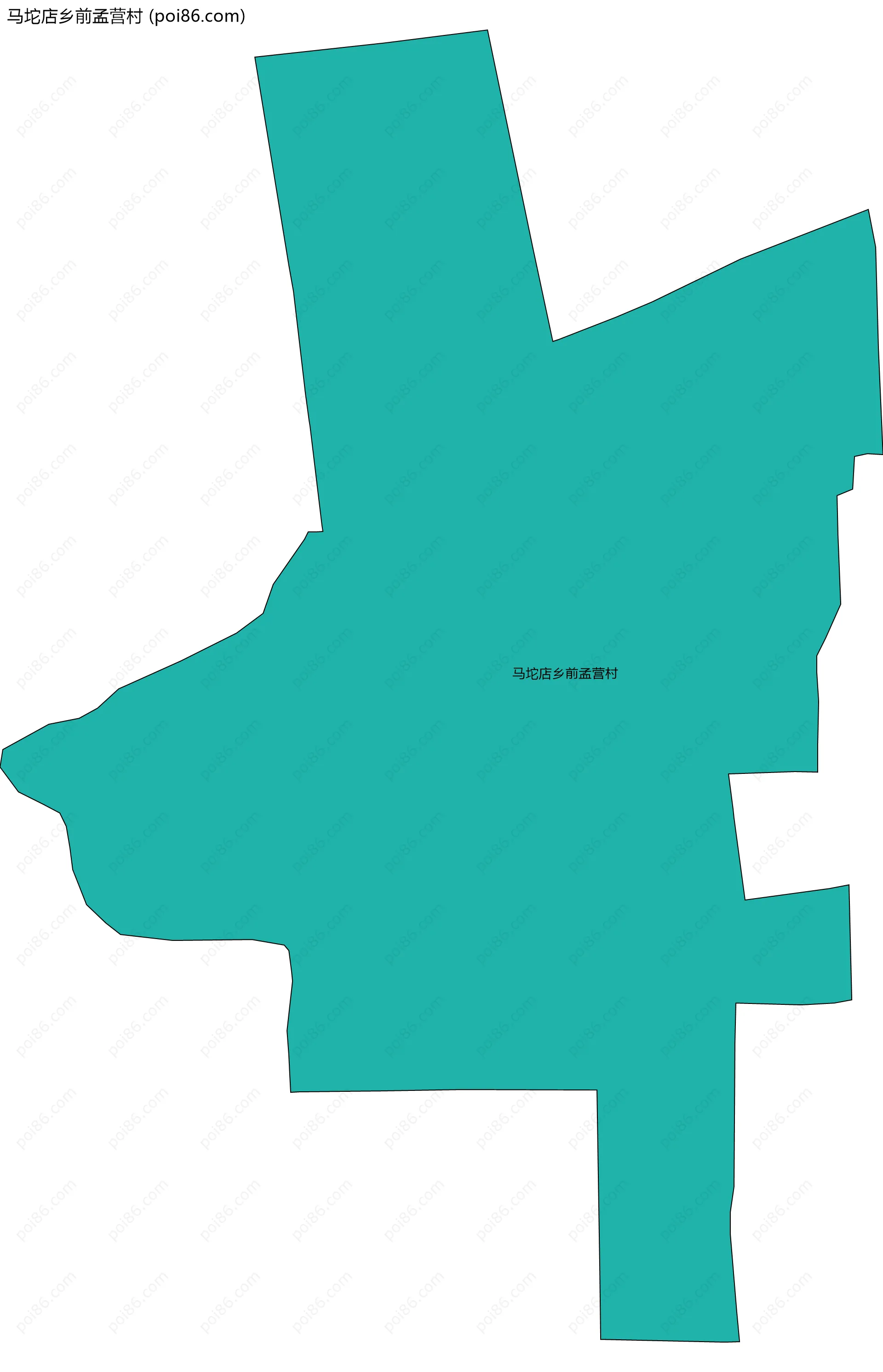 马坨店乡前孟营村边界地图