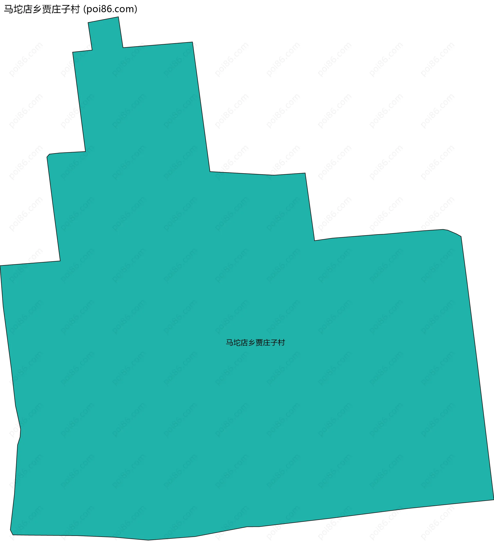 马坨店乡贾庄子村边界地图