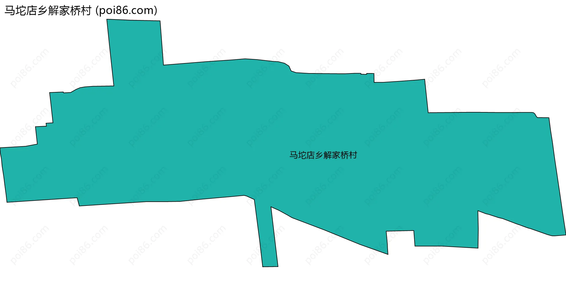 马坨店乡解家桥村边界地图