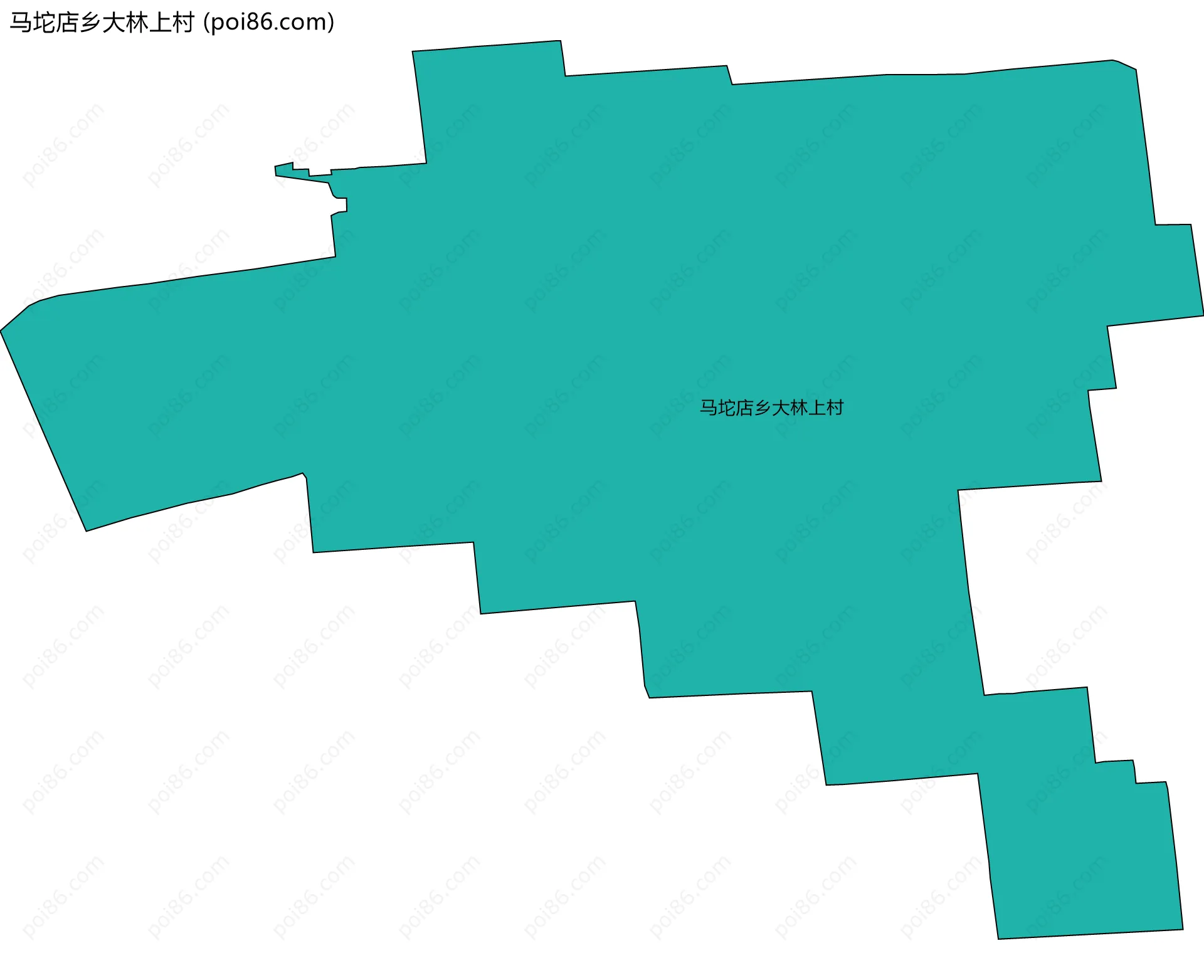 马坨店乡大林上村边界地图