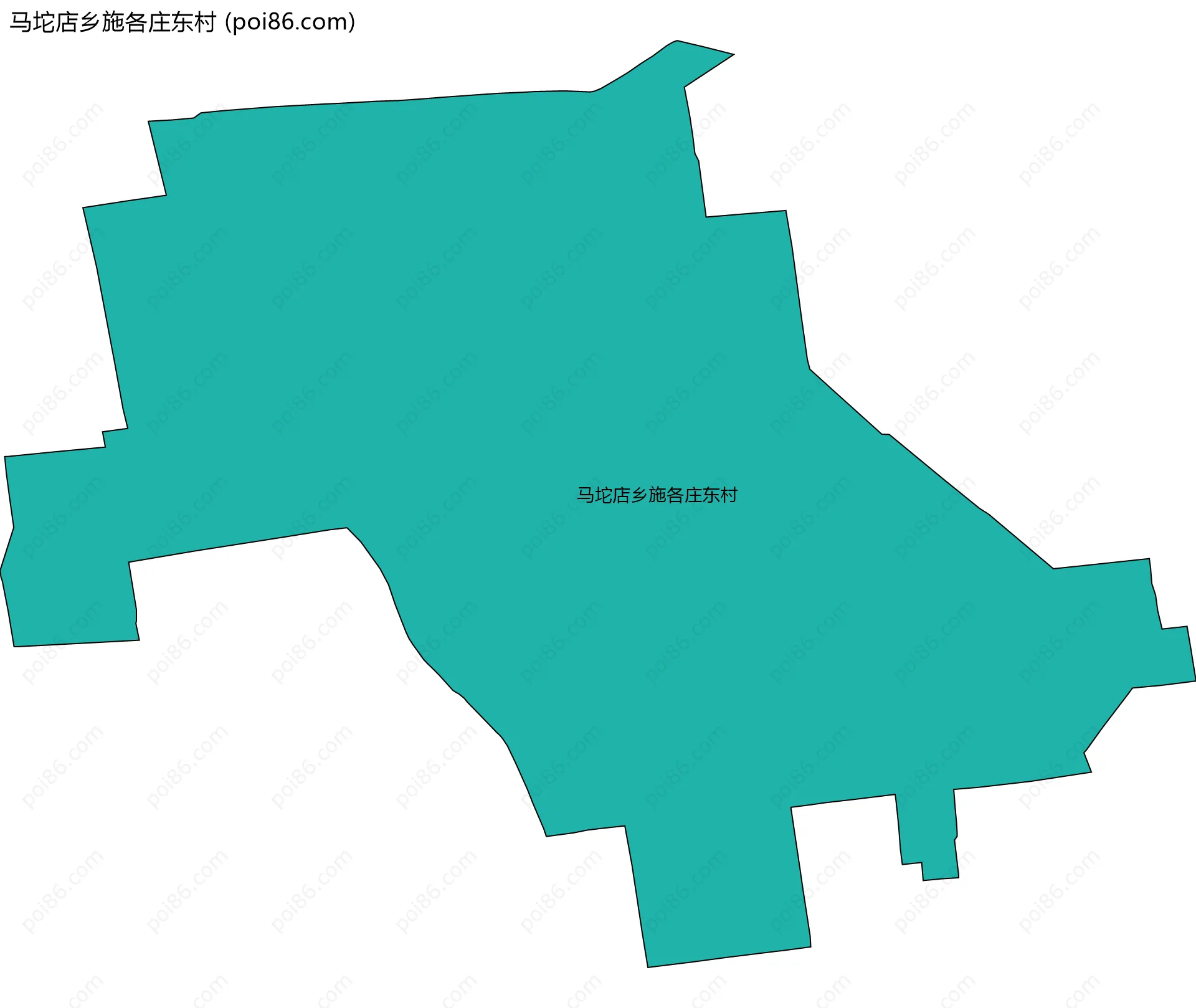 马坨店乡施各庄东村边界地图