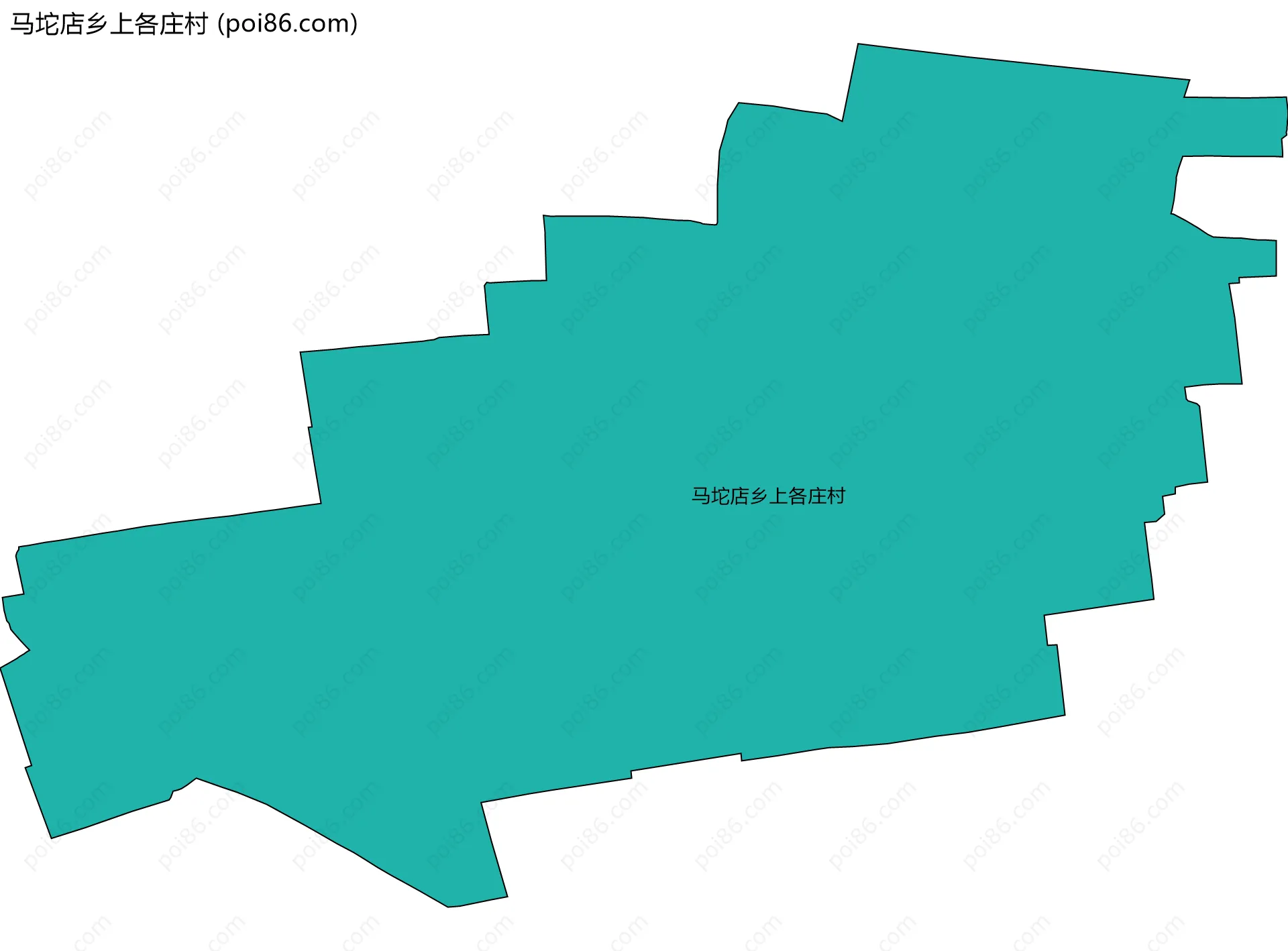 马坨店乡上各庄村边界地图