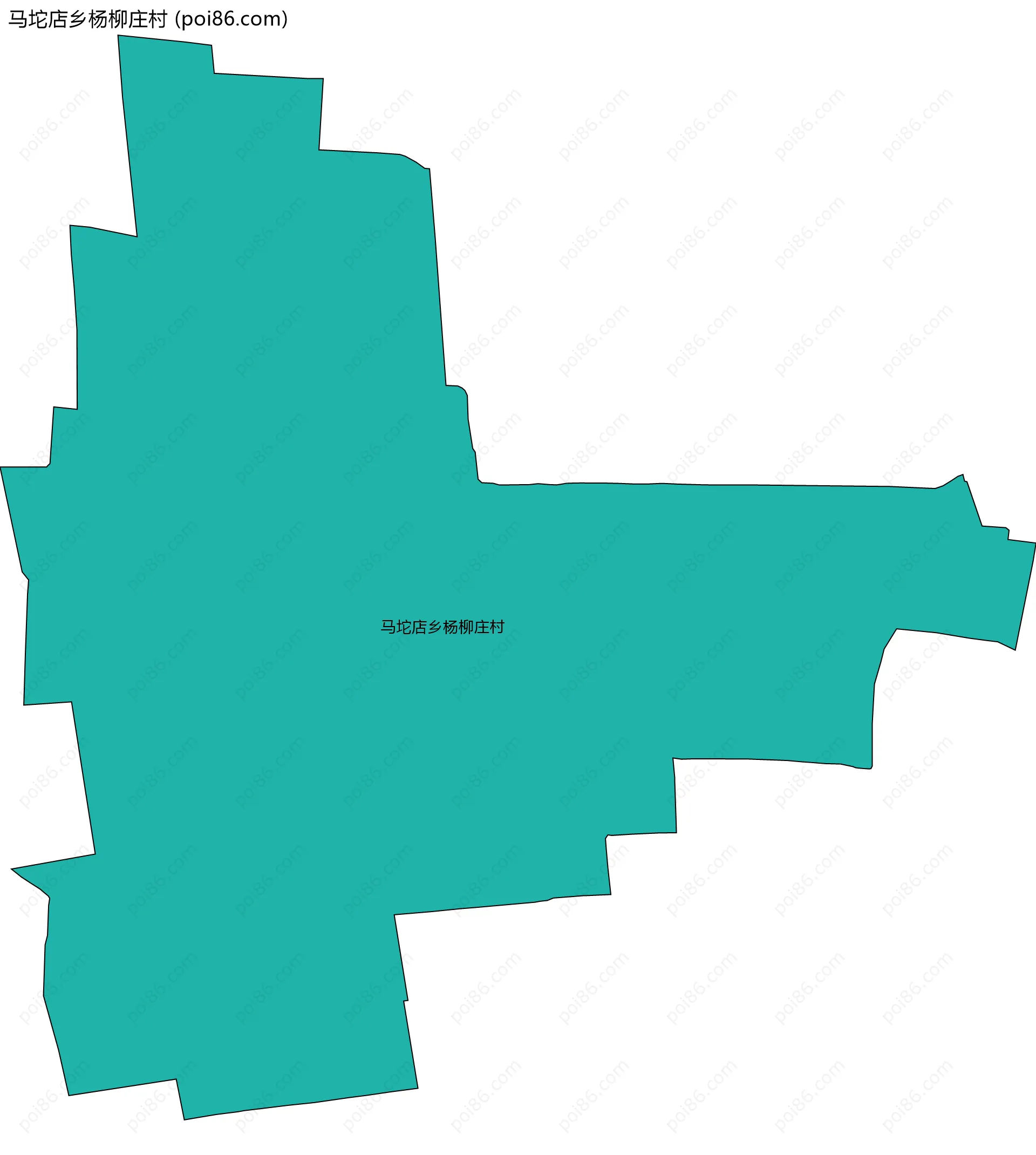 马坨店乡杨柳庄村边界地图