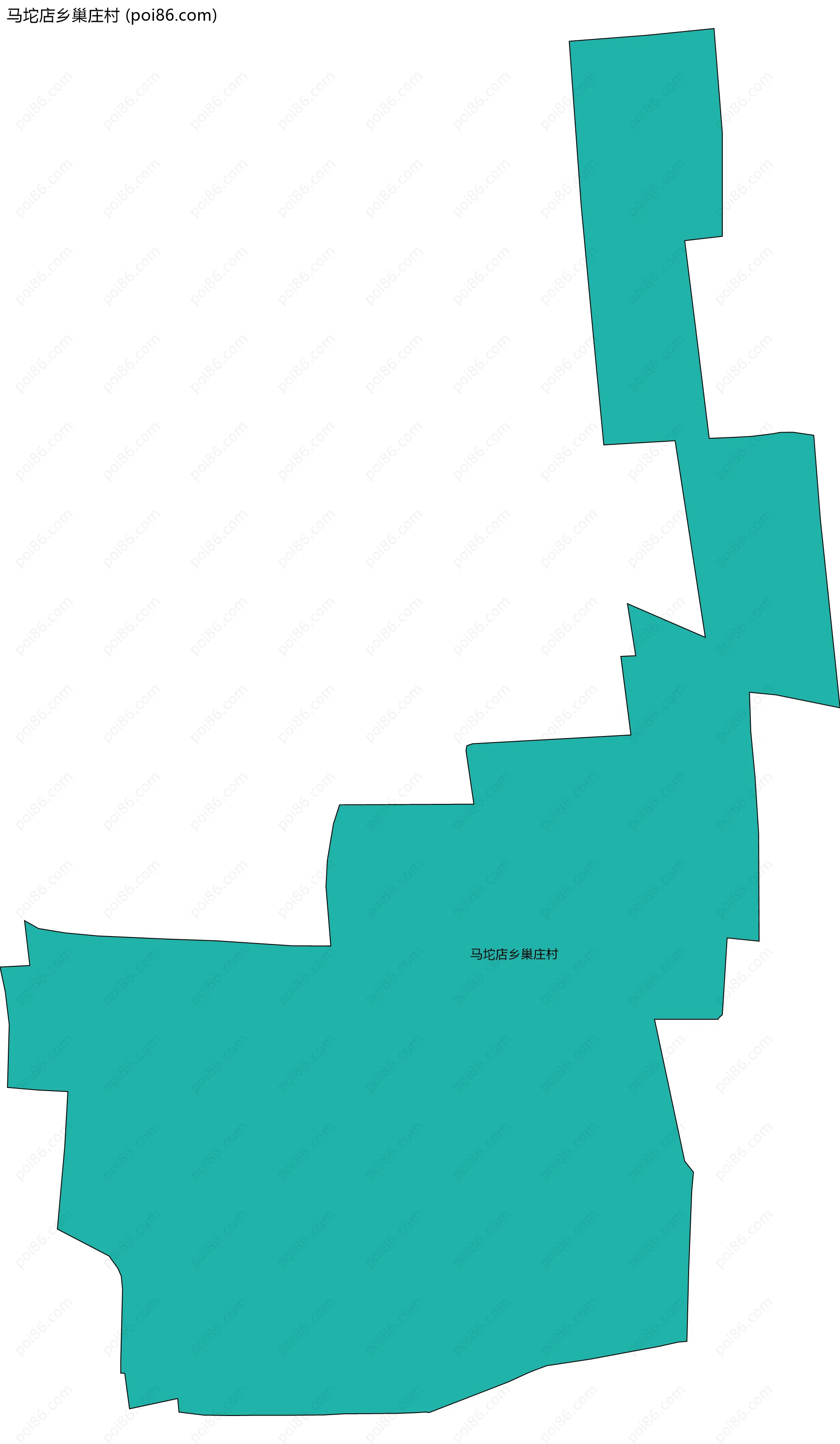 马坨店乡巢庄村边界地图