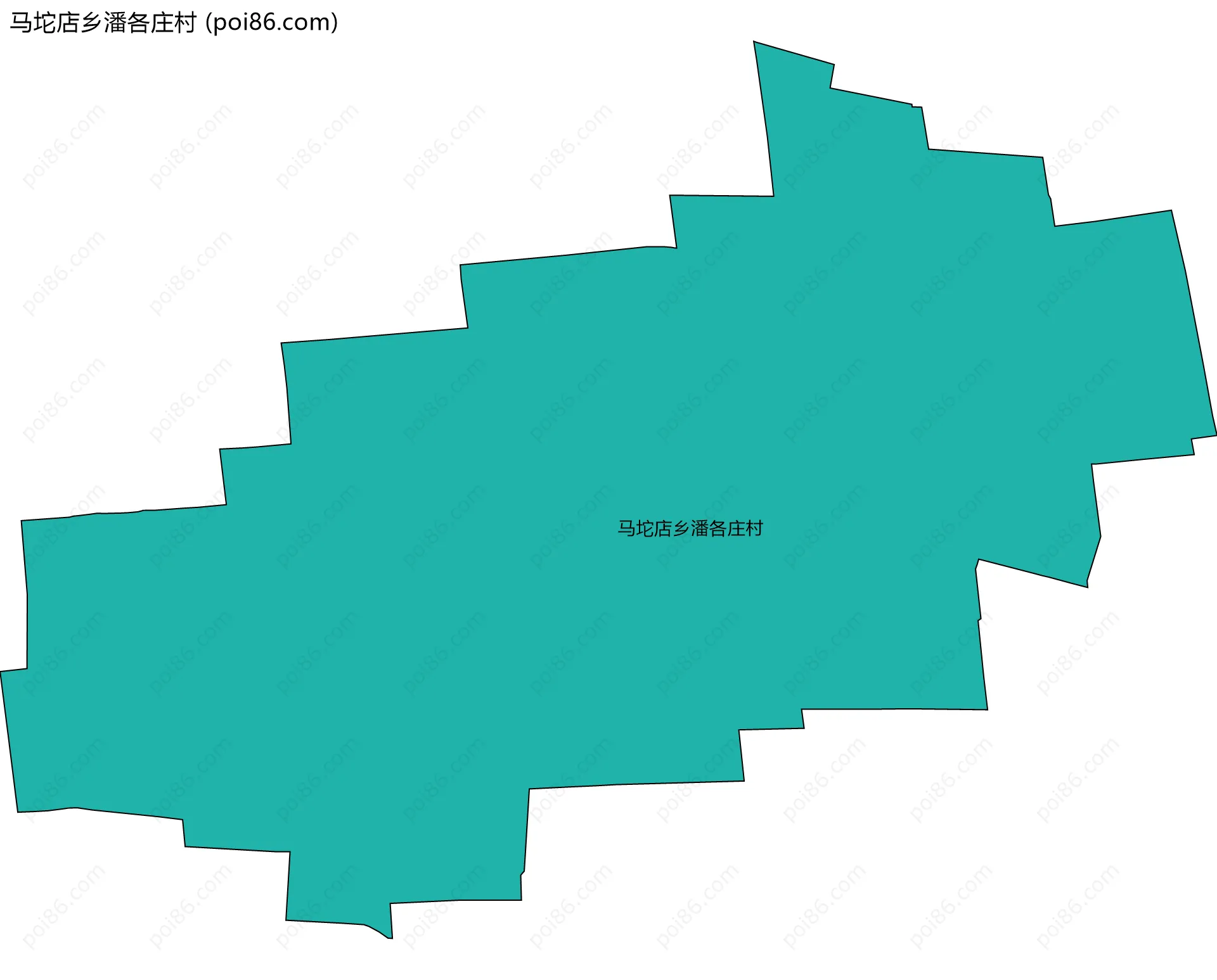 马坨店乡潘各庄村边界地图