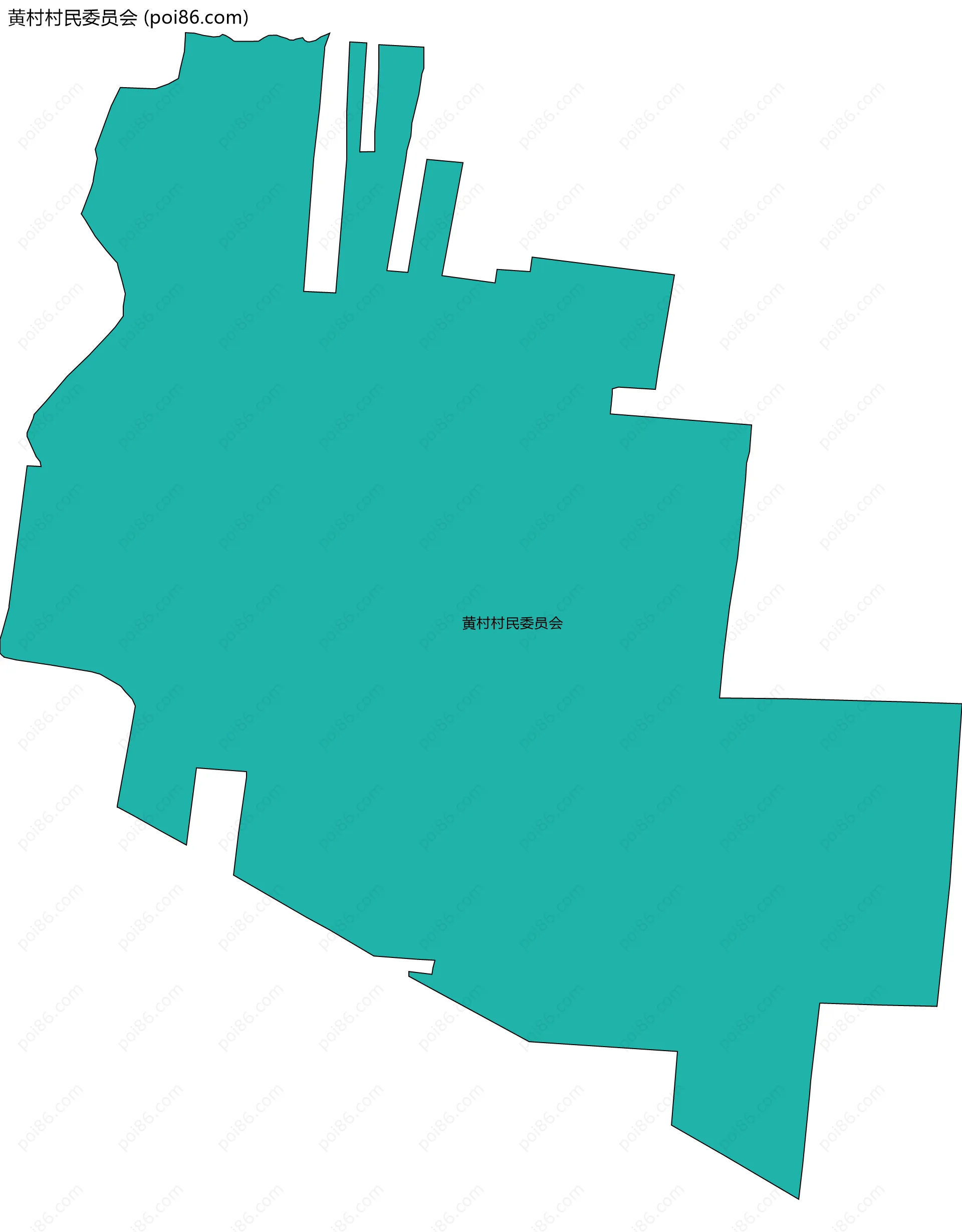 黄村村民委员会边界地图