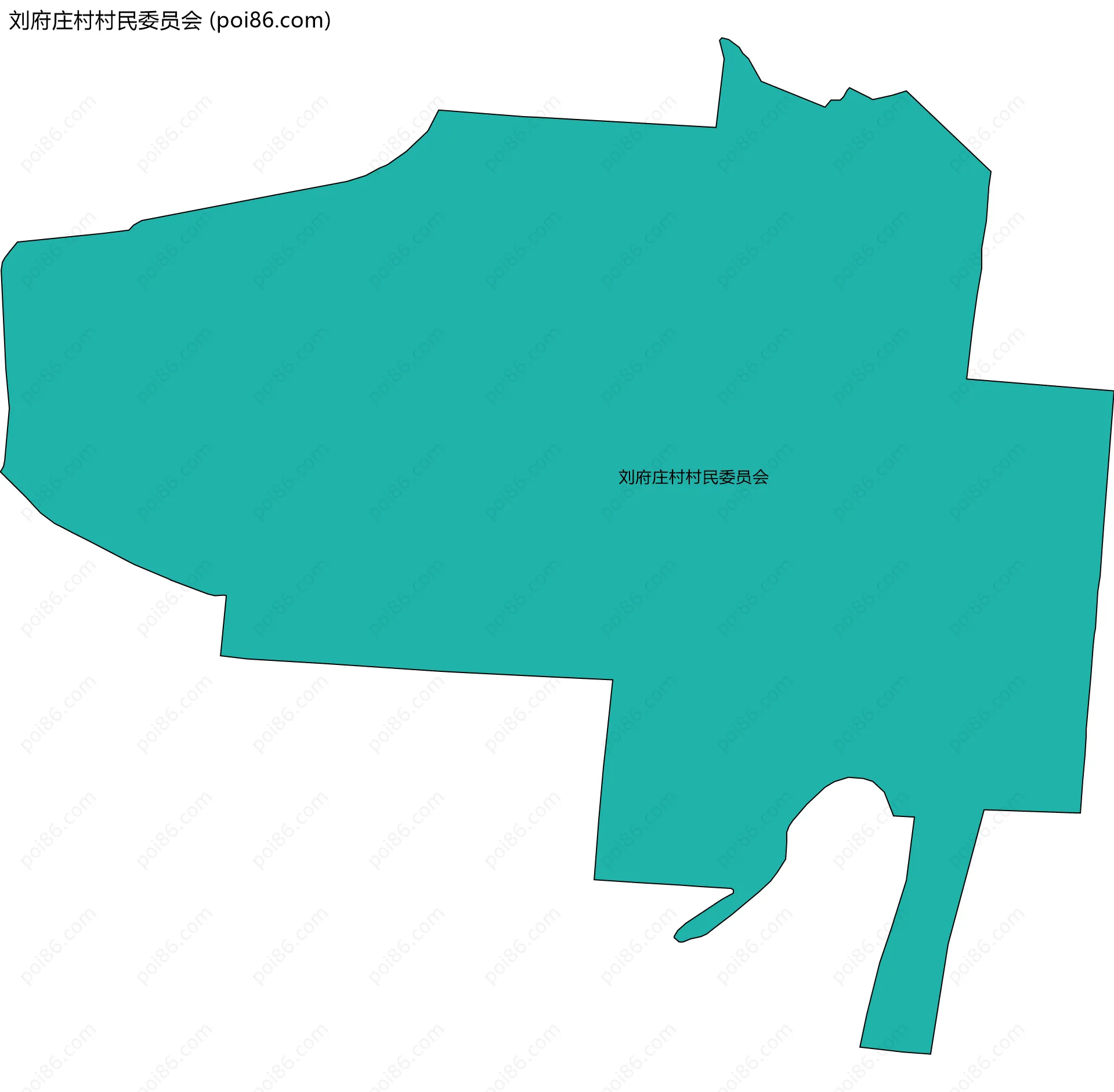 刘府庄村村民委员会边界地图