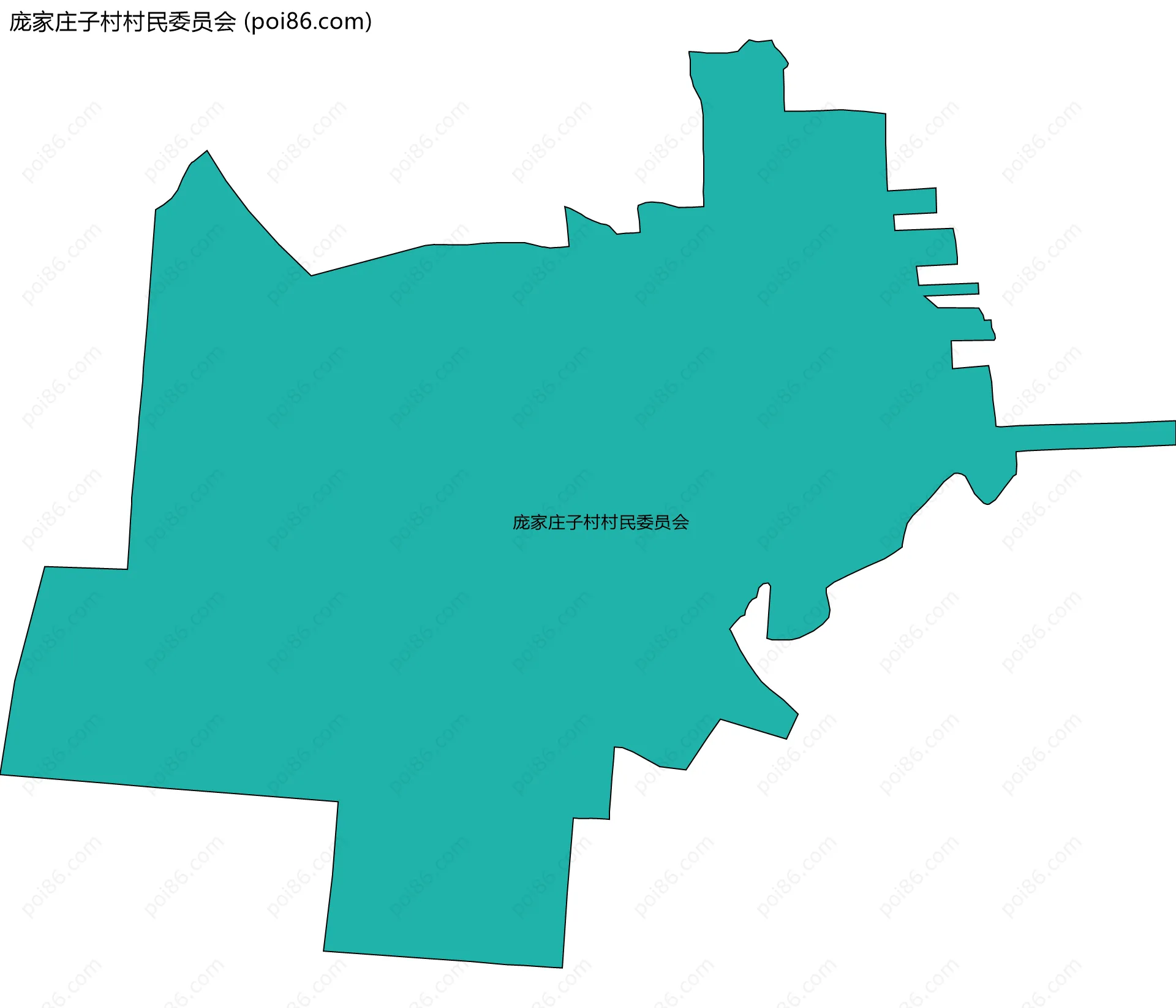 庞家庄子村村民委员会边界地图