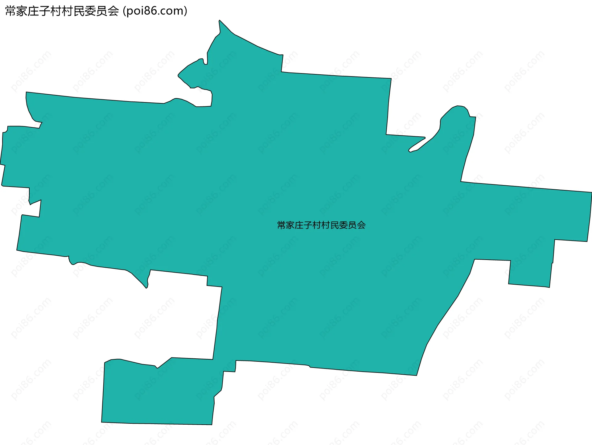 常家庄子村村民委员会边界地图