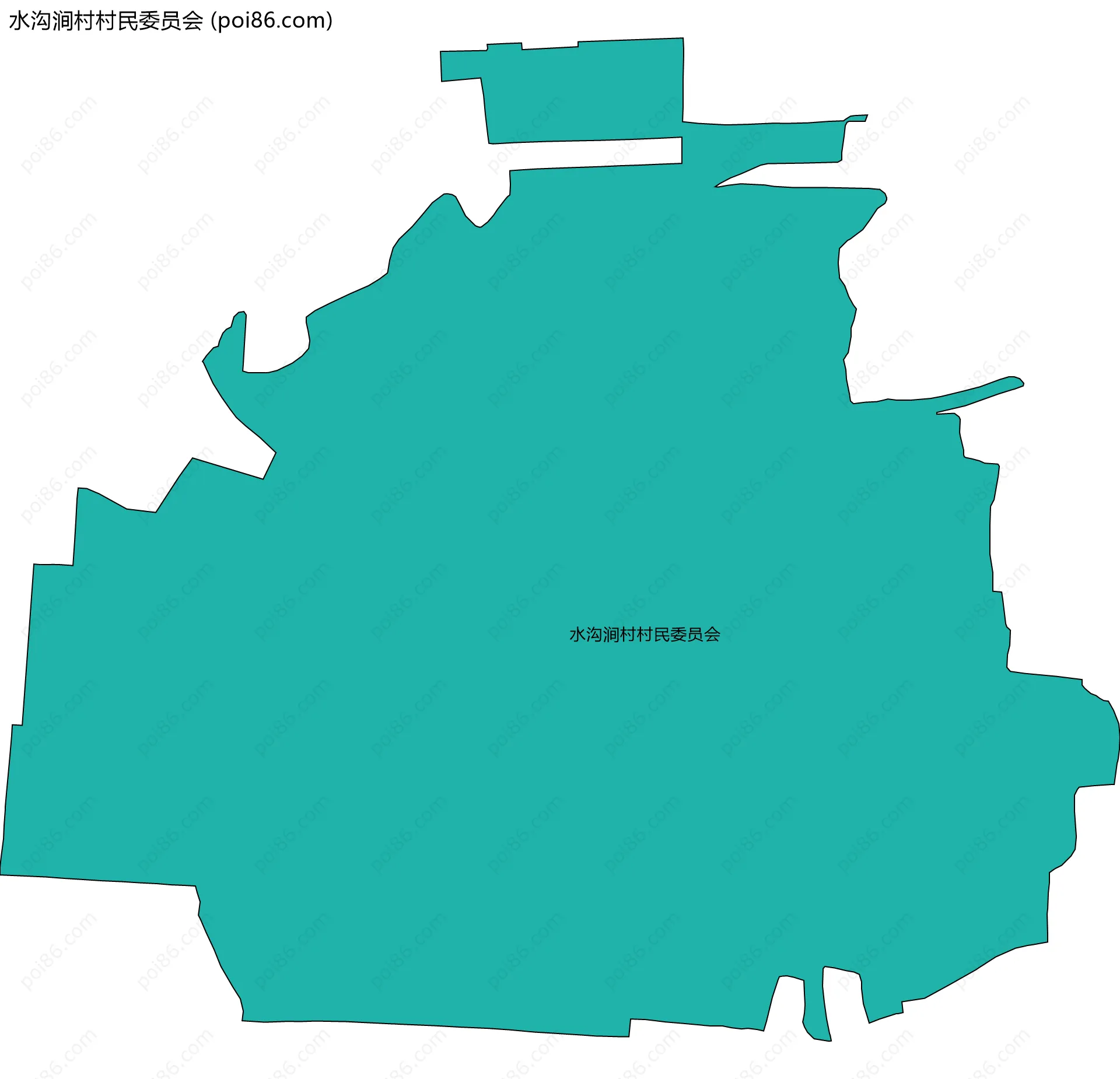 水沟涧村村民委员会边界地图