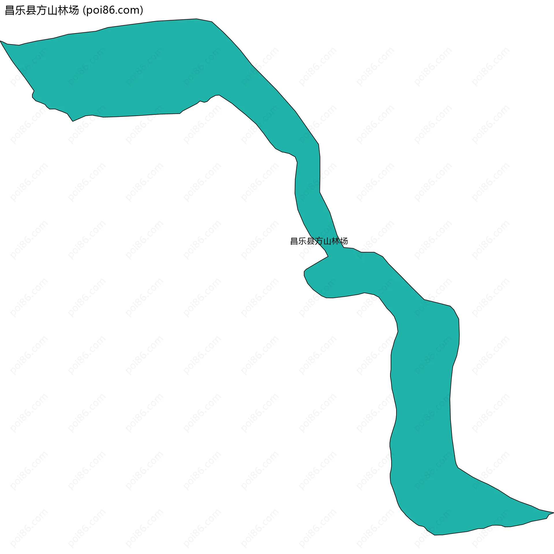 昌乐县方山林场边界地图