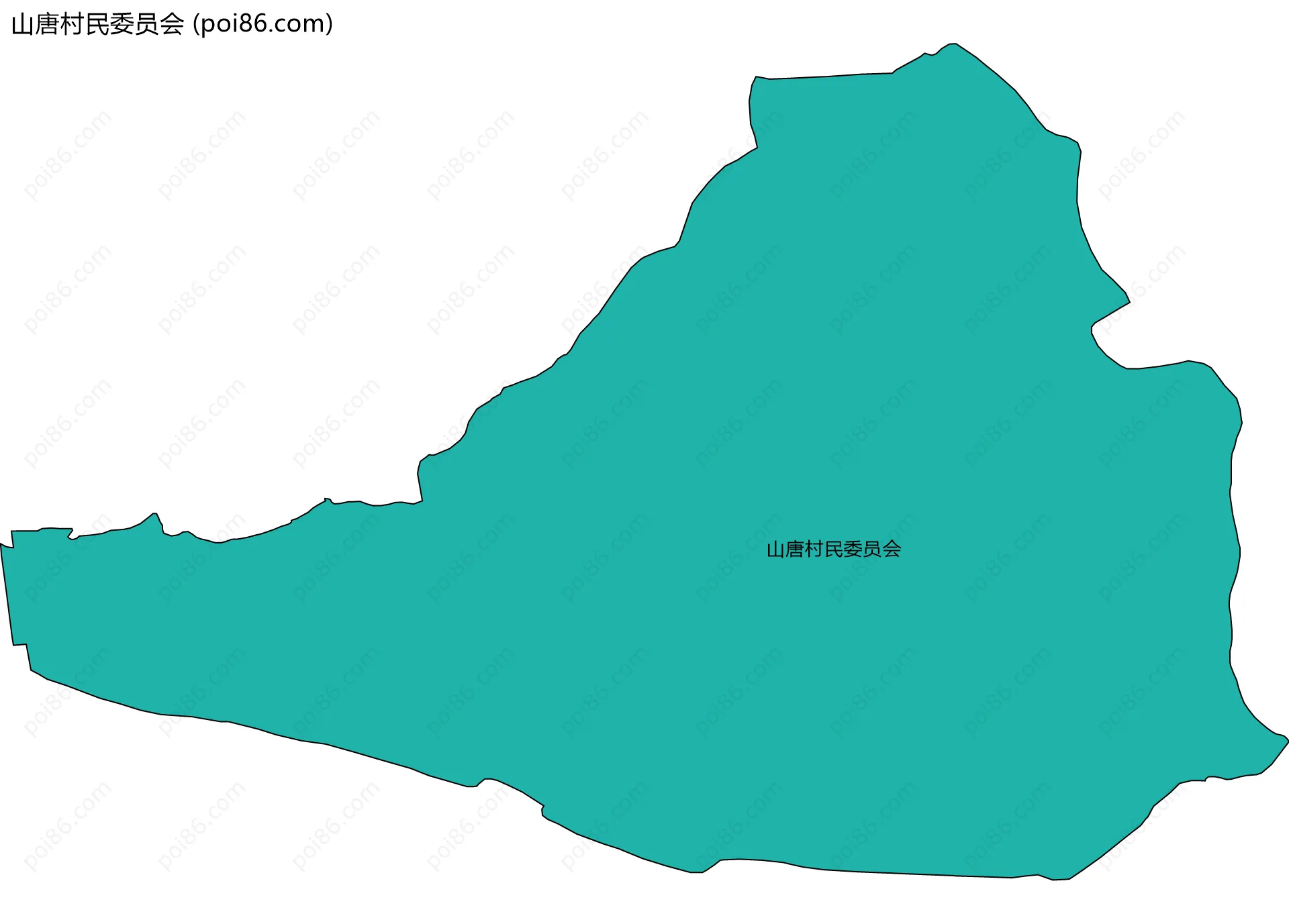 山唐村民委员会边界地图