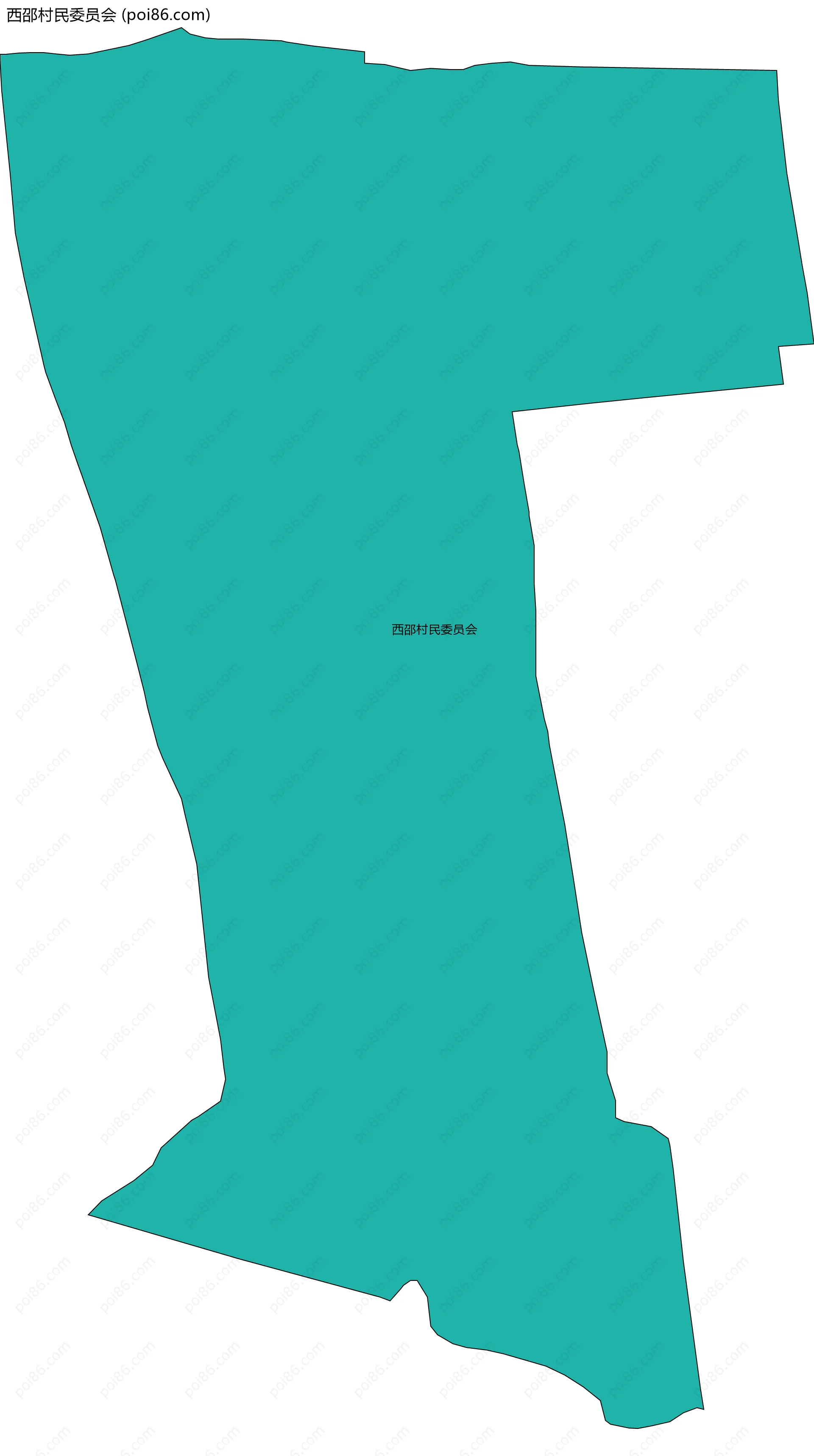 西邵村民委员会边界地图